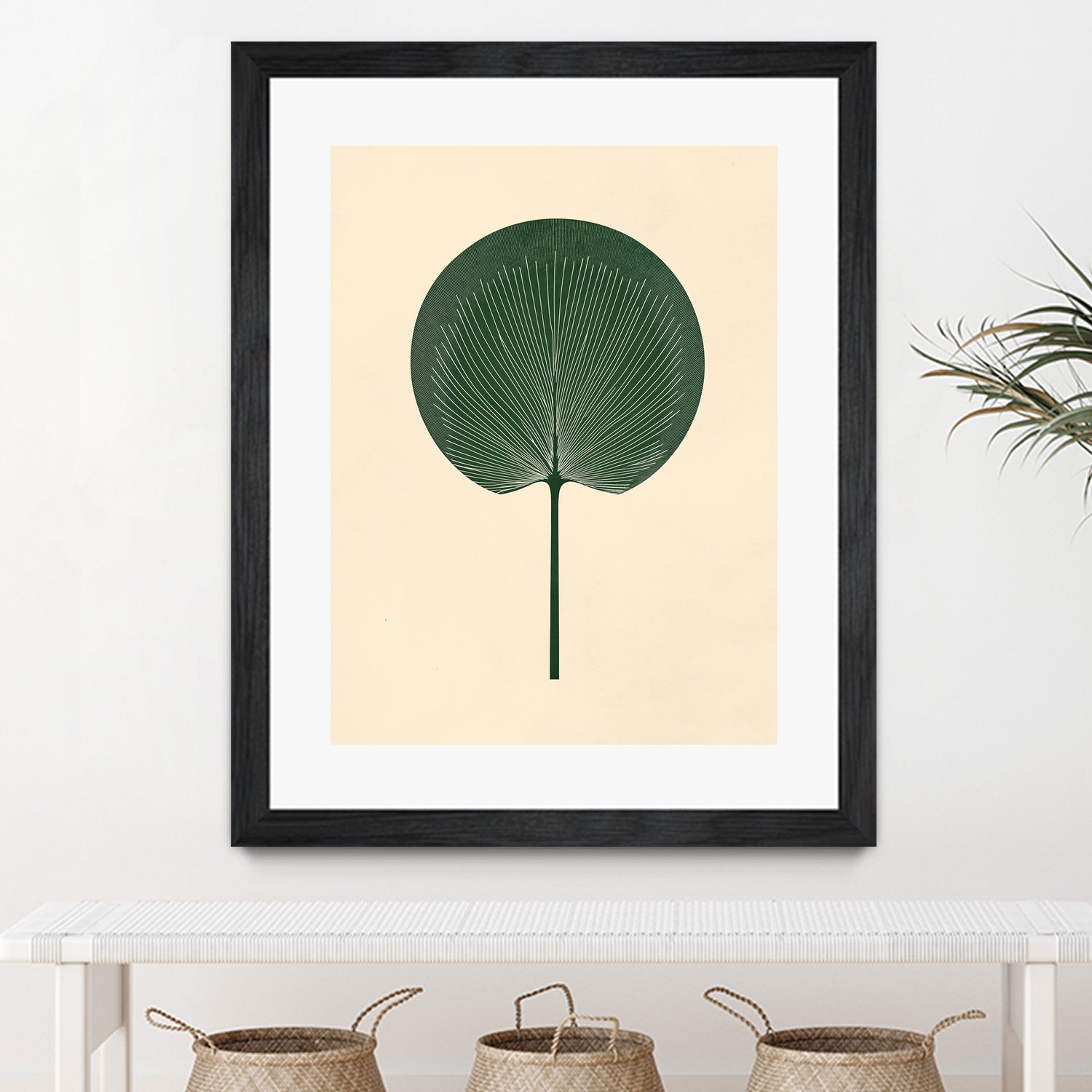 Green Palm Leaf by Annika Persson on GIANT ART - flowers and plants botanical art