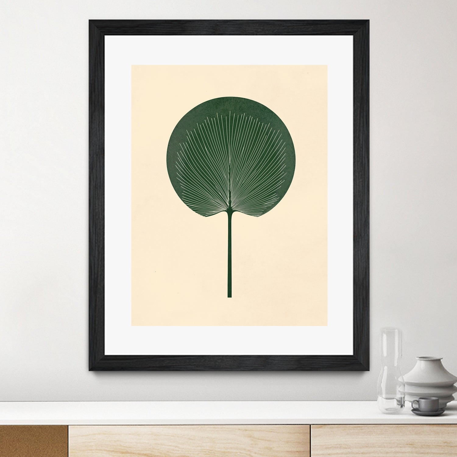Green Palm Leaf by Annika Persson on GIANT ART - flowers and plants botanical art