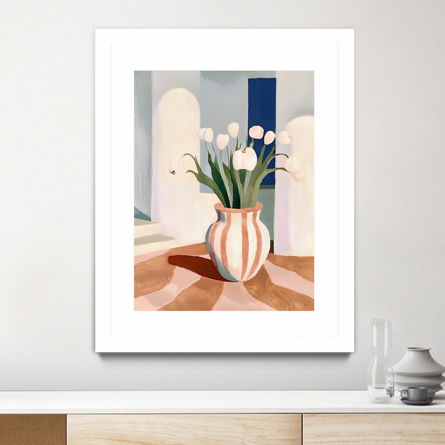 Tulips In a Vase by Avanesova Elena on GIANT ART - flowers and plants modern art