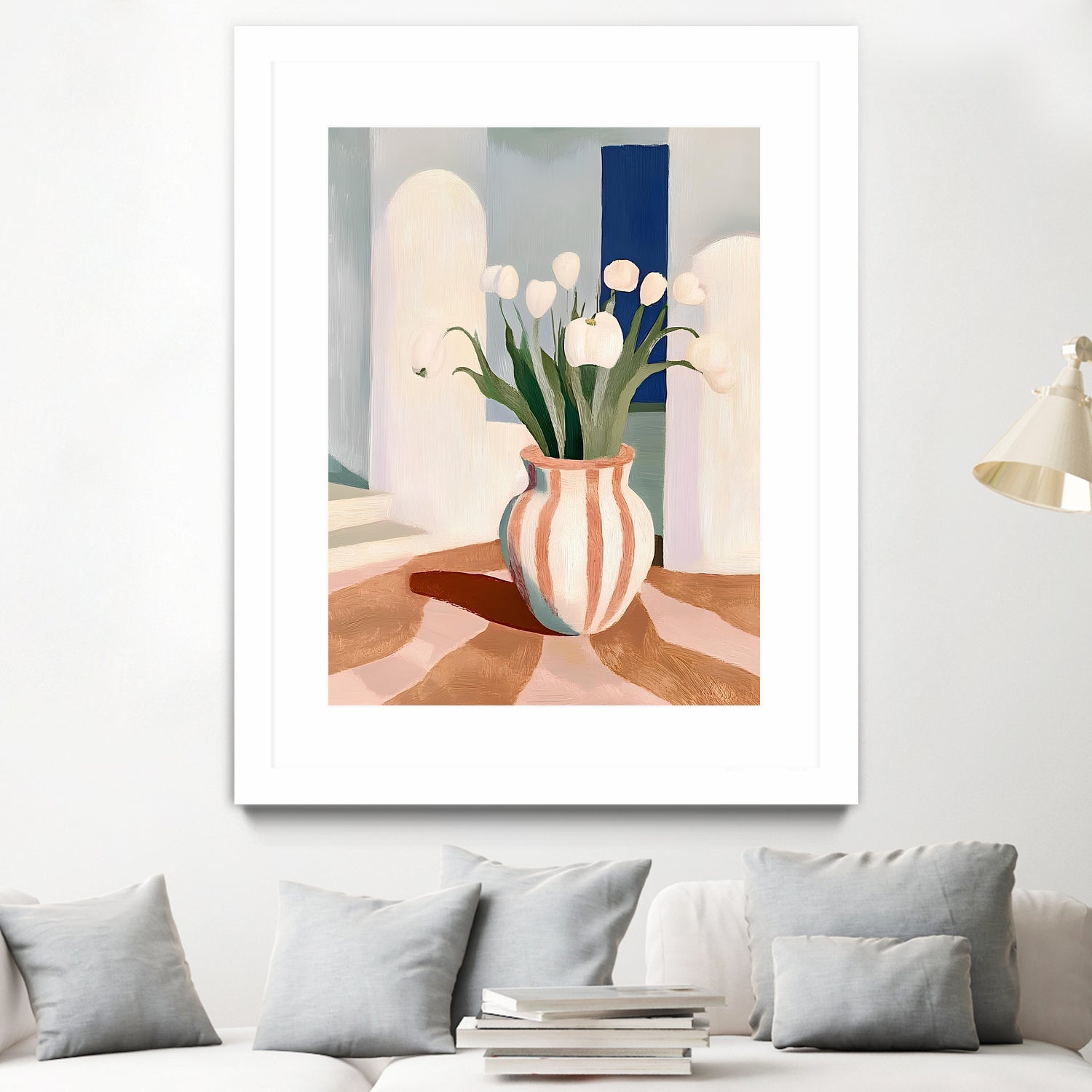 Tulips In a Vase by Avanesova Elena on GIANT ART - flowers and plants modern art