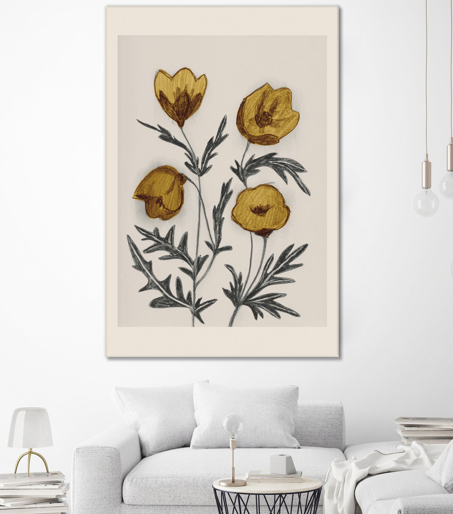 Charcoal Floral by Catalina Somolinos on GIANT ART - 11242 illustration