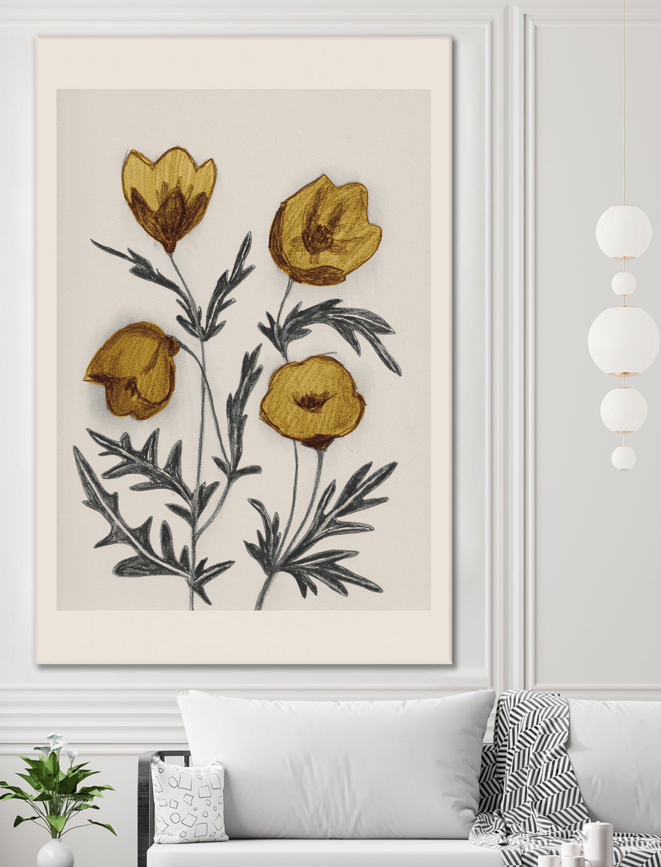 Charcoal Floral by Catalina Somolinos on GIANT ART - 11242 illustration