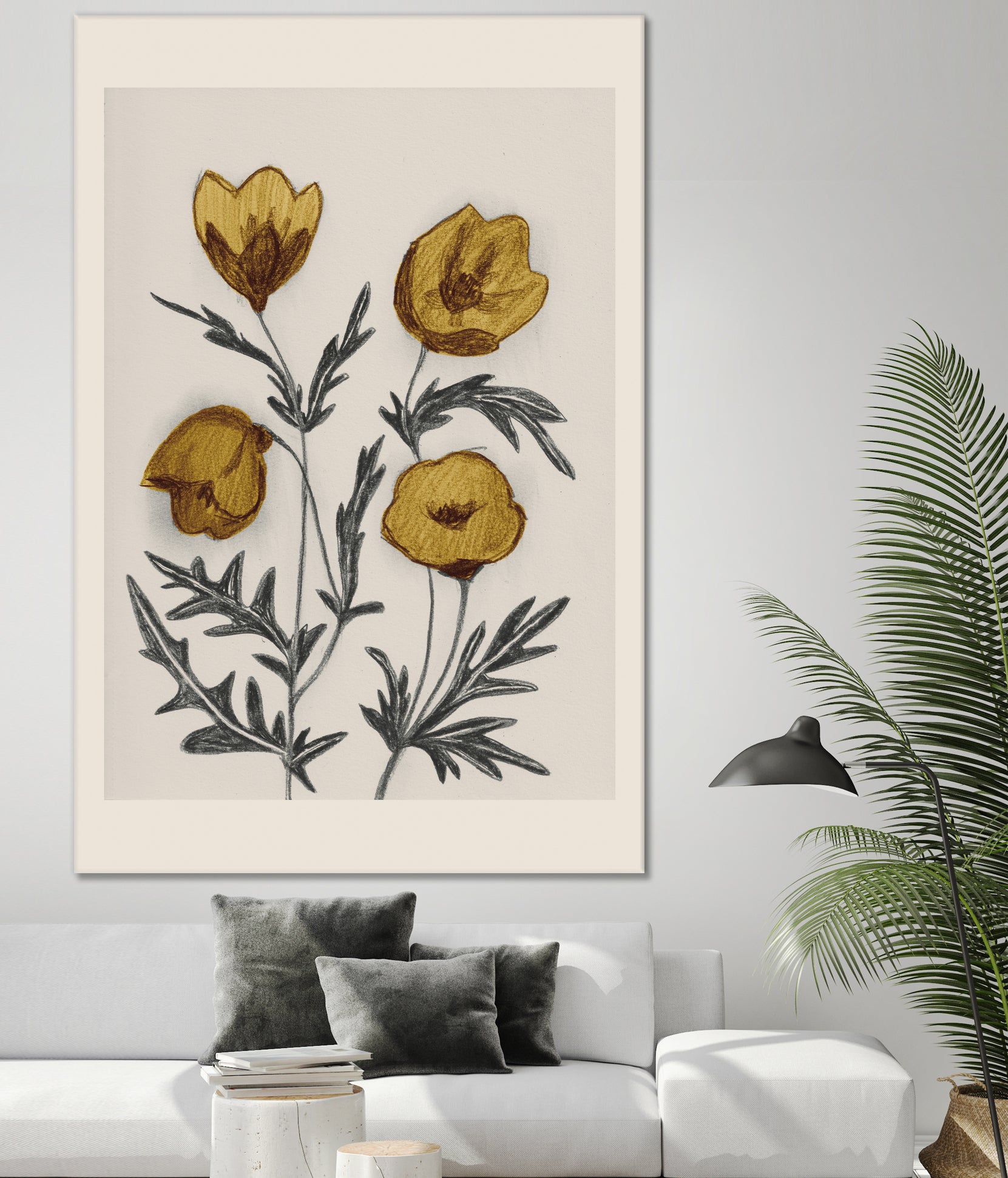 Charcoal Floral by Catalina Somolinos on GIANT ART - 11242 illustration