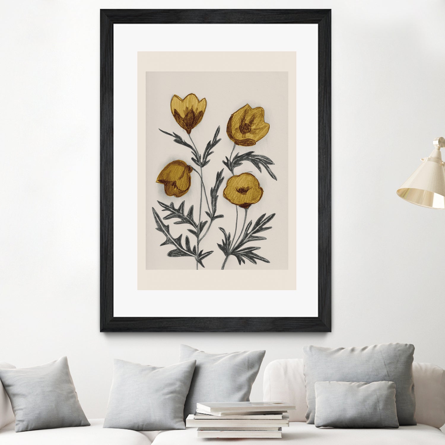 Charcoal Floral by Catalina Somolinos on GIANT ART - 11242 illustration