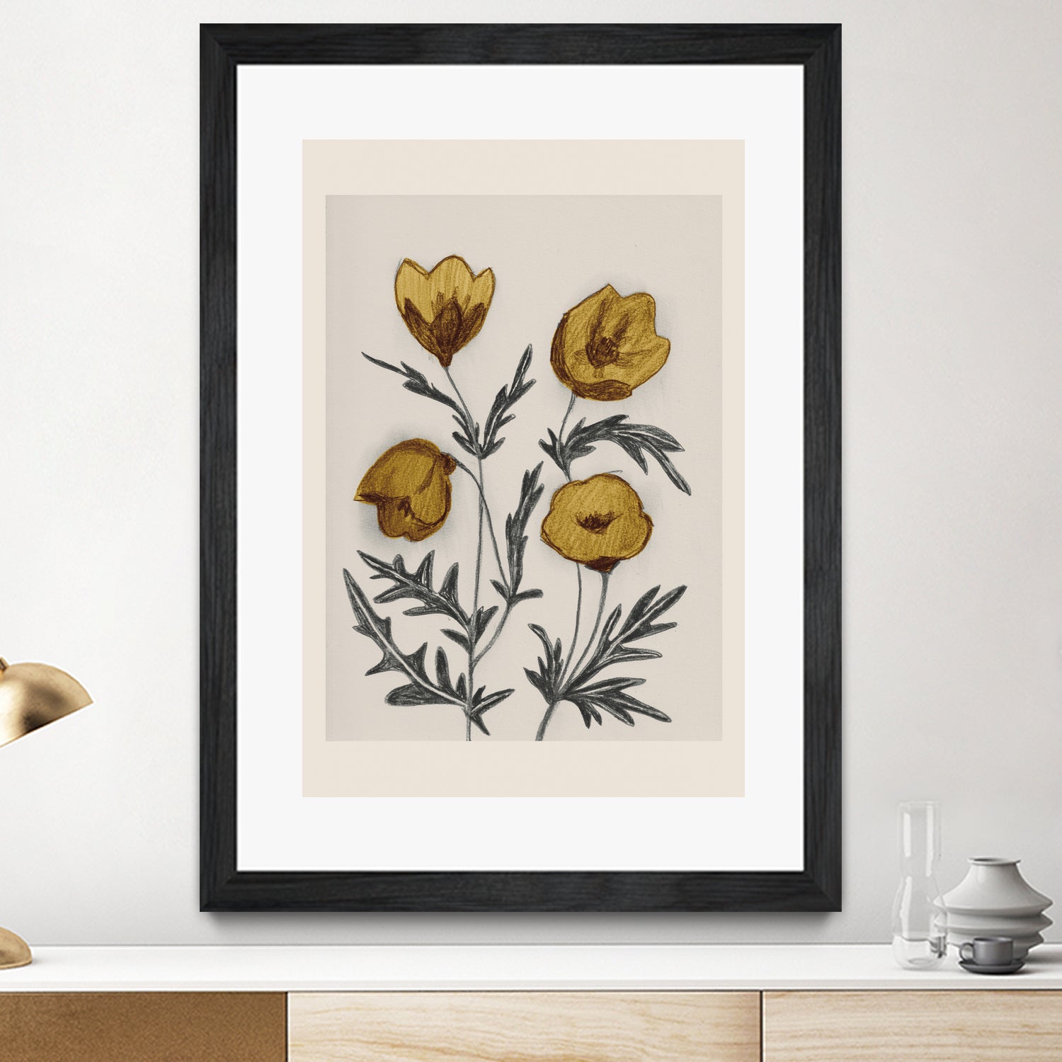 Charcoal Floral by Catalina Somolinos on GIANT ART - 11242 illustration