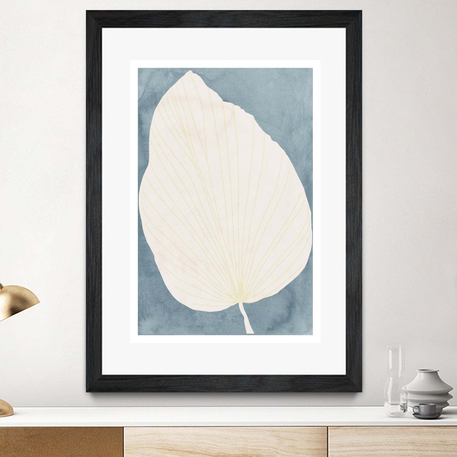 Illustration Of A Large Leaf by Casa cartissi on GIANT ART - illustration minimalist art