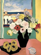Floral Arrangement In A Black Vase by Avanesova Elena on GIANT ART - modern art painting flowers and plants modern art painting