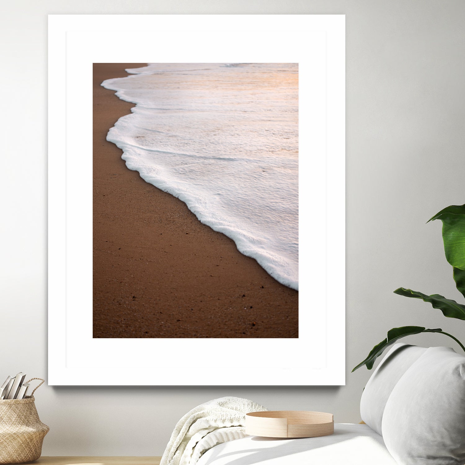 Minimalist Beach Wave by Raisa Zwart on GIANT ART - abstract beach waves