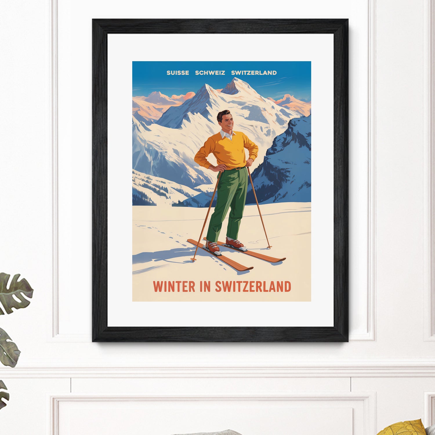 Swiss Alpine Bliss by Andreas Magnusson on GIANT ART - places vintage travel poster