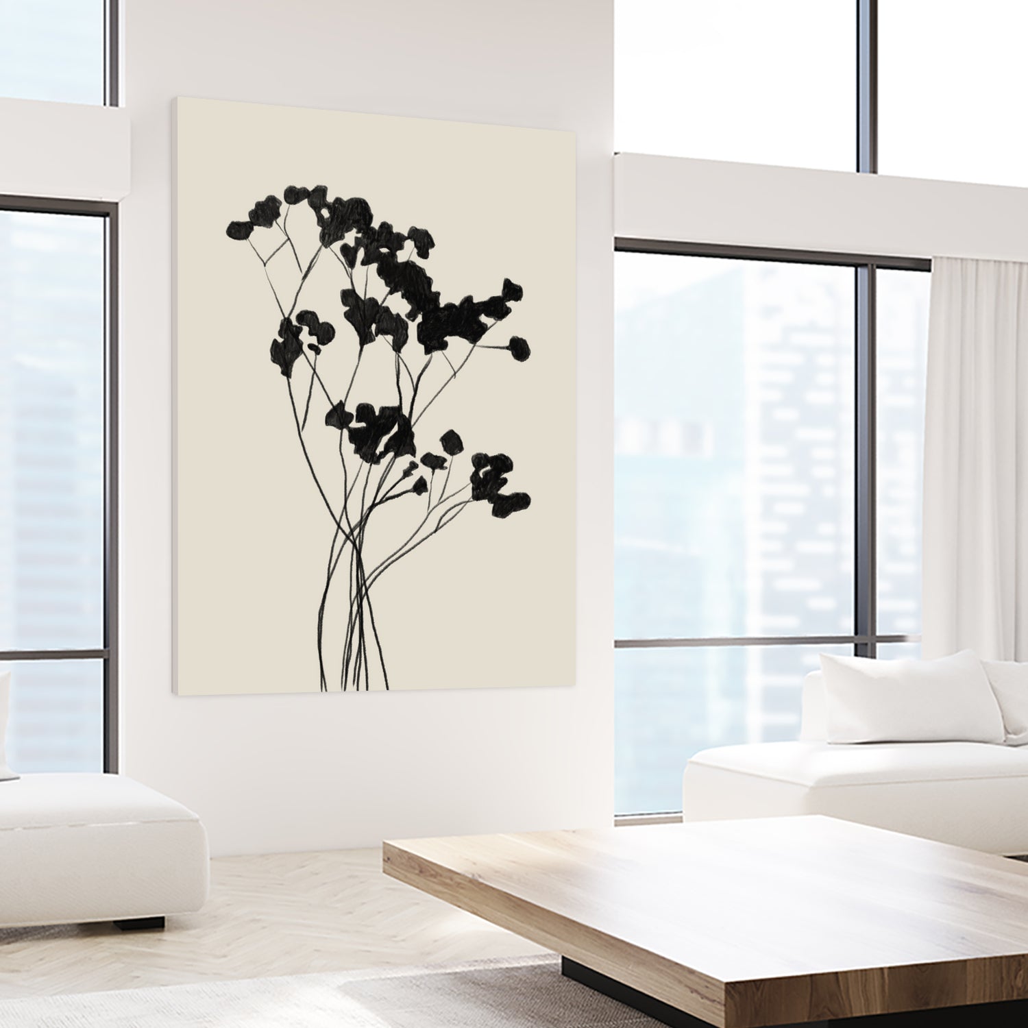 Modern Plant by THE MIUUS STUDIO on GIANT ART - black