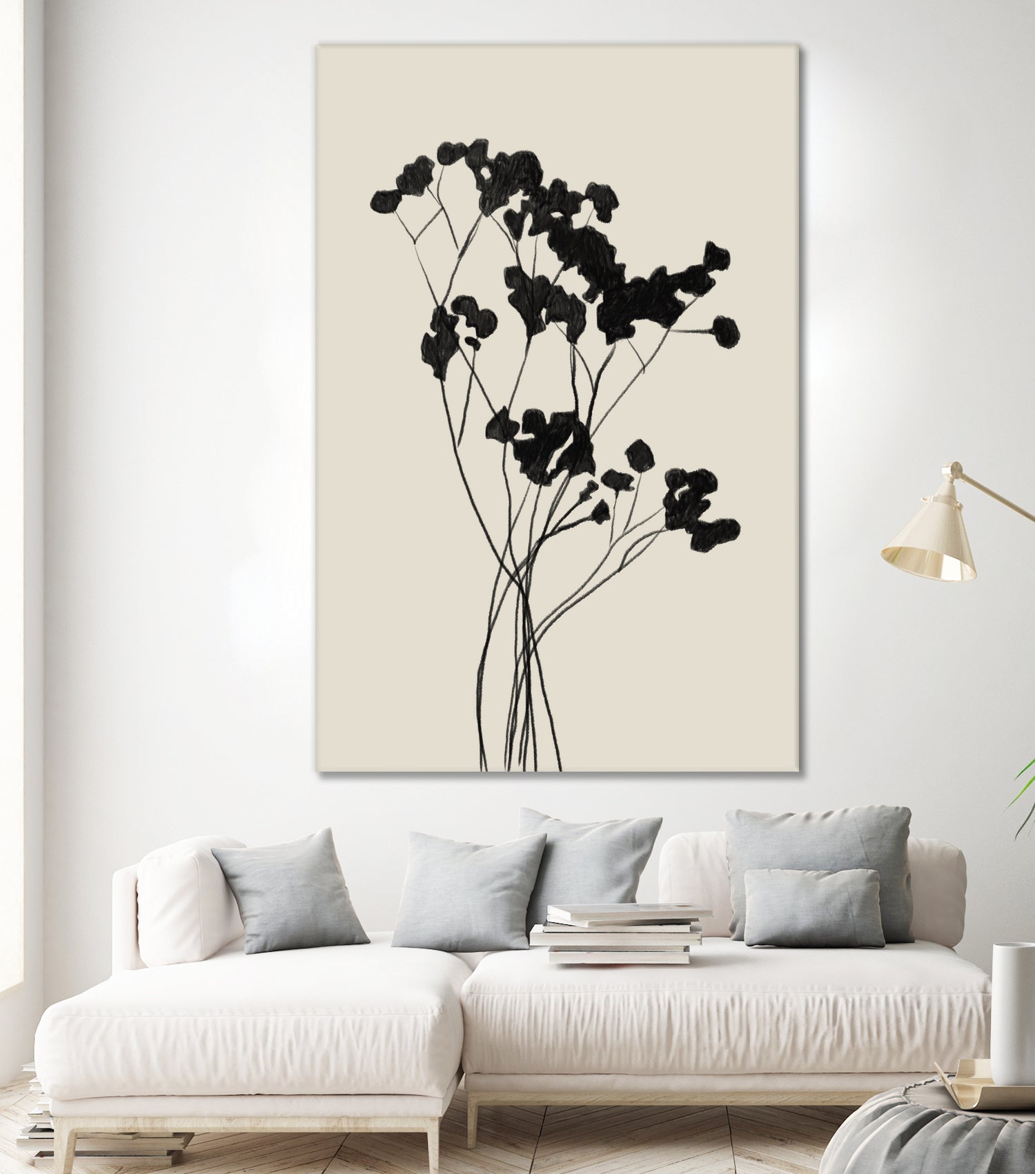 Modern Plant by THE MIUUS STUDIO on GIANT ART - black