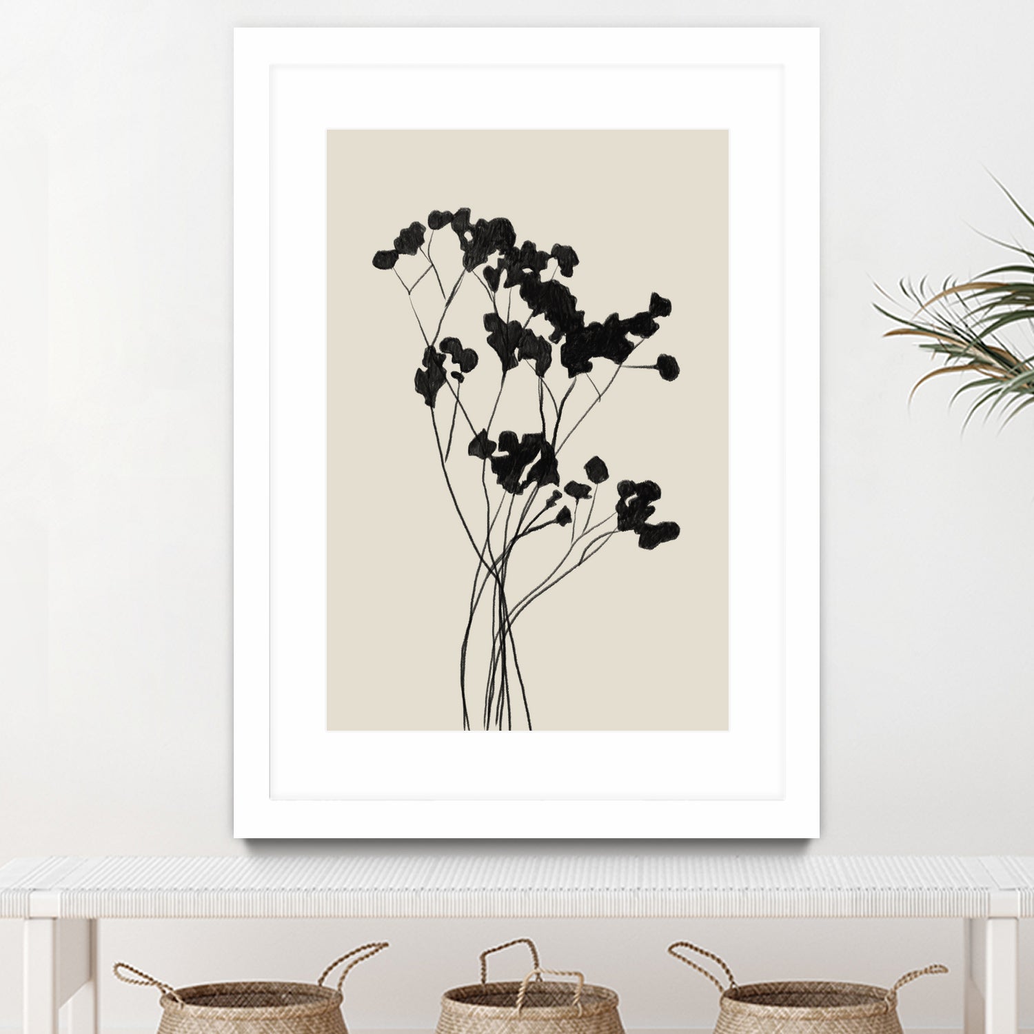 Modern Plant by THE MIUUS STUDIO on GIANT ART - black