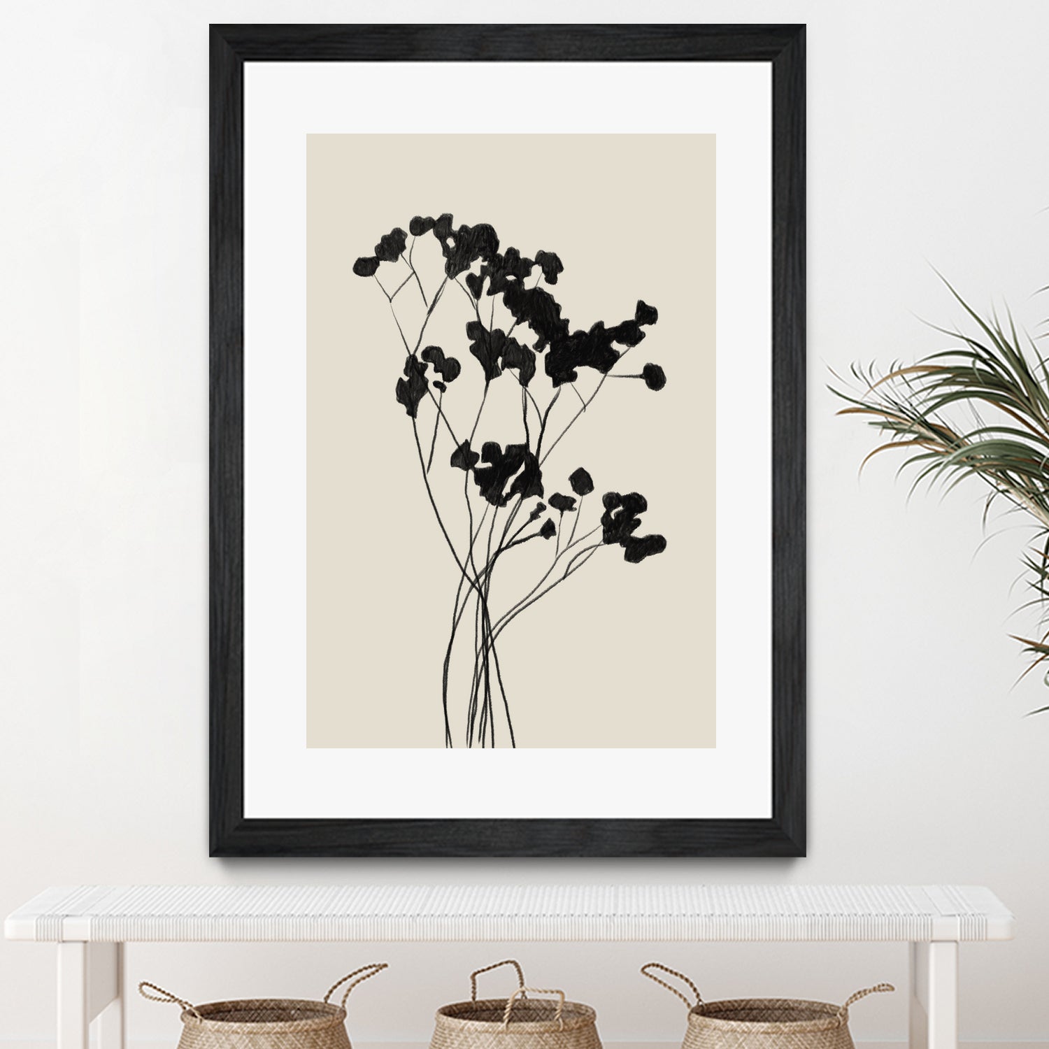 Modern Plant by THE MIUUS STUDIO on GIANT ART - black
