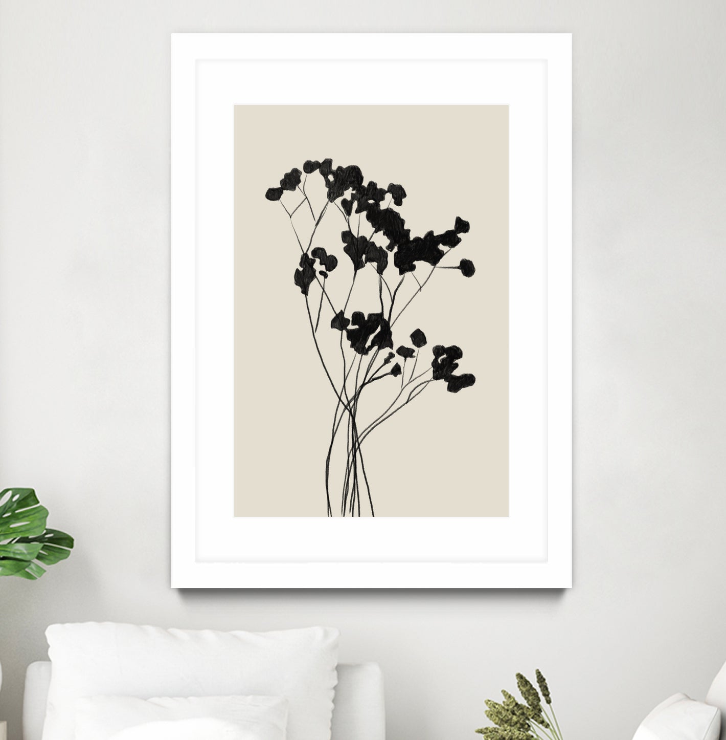 Modern Plant by THE MIUUS STUDIO on GIANT ART - black
