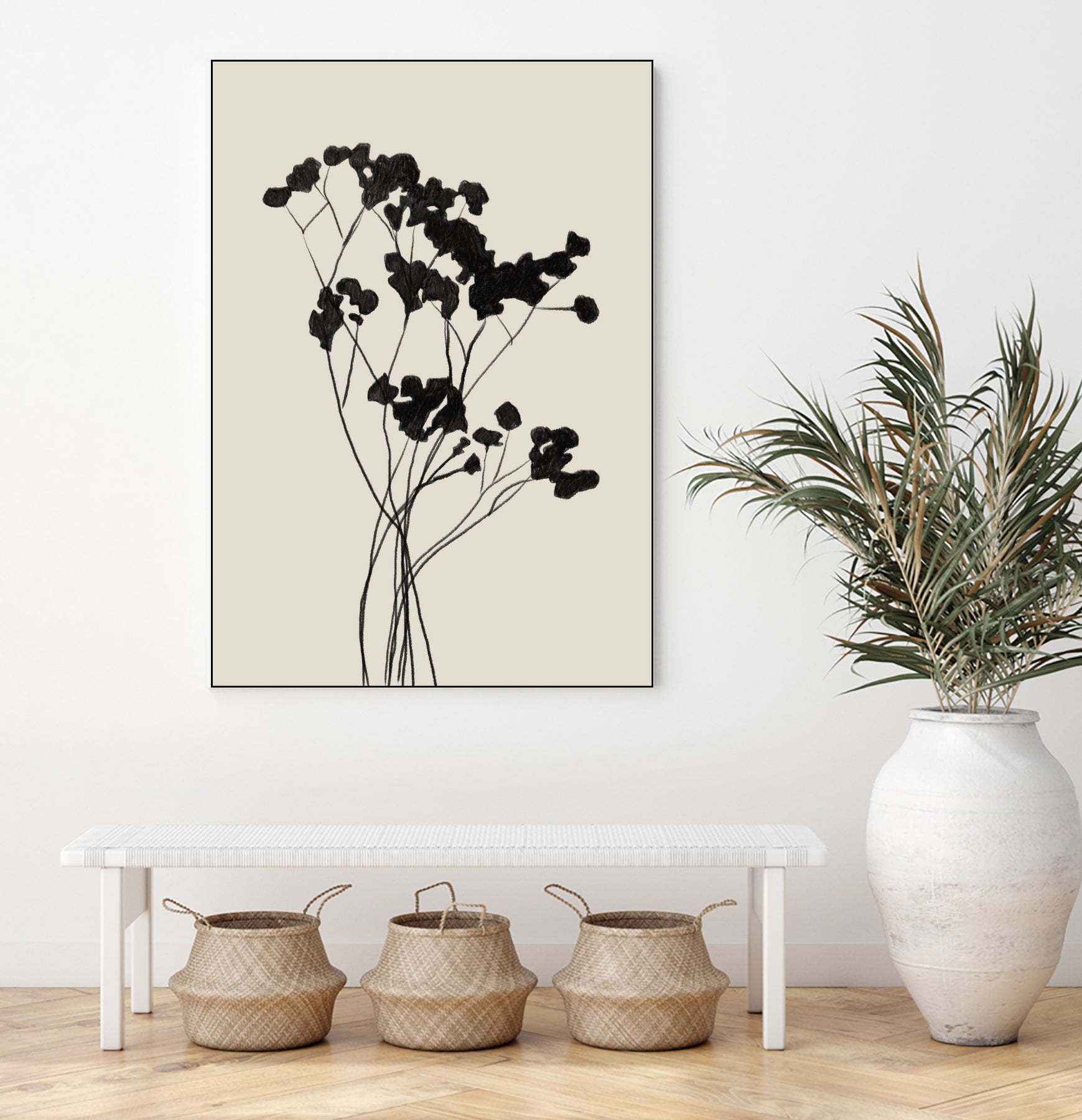 Modern Plant by THE MIUUS STUDIO on GIANT ART - black