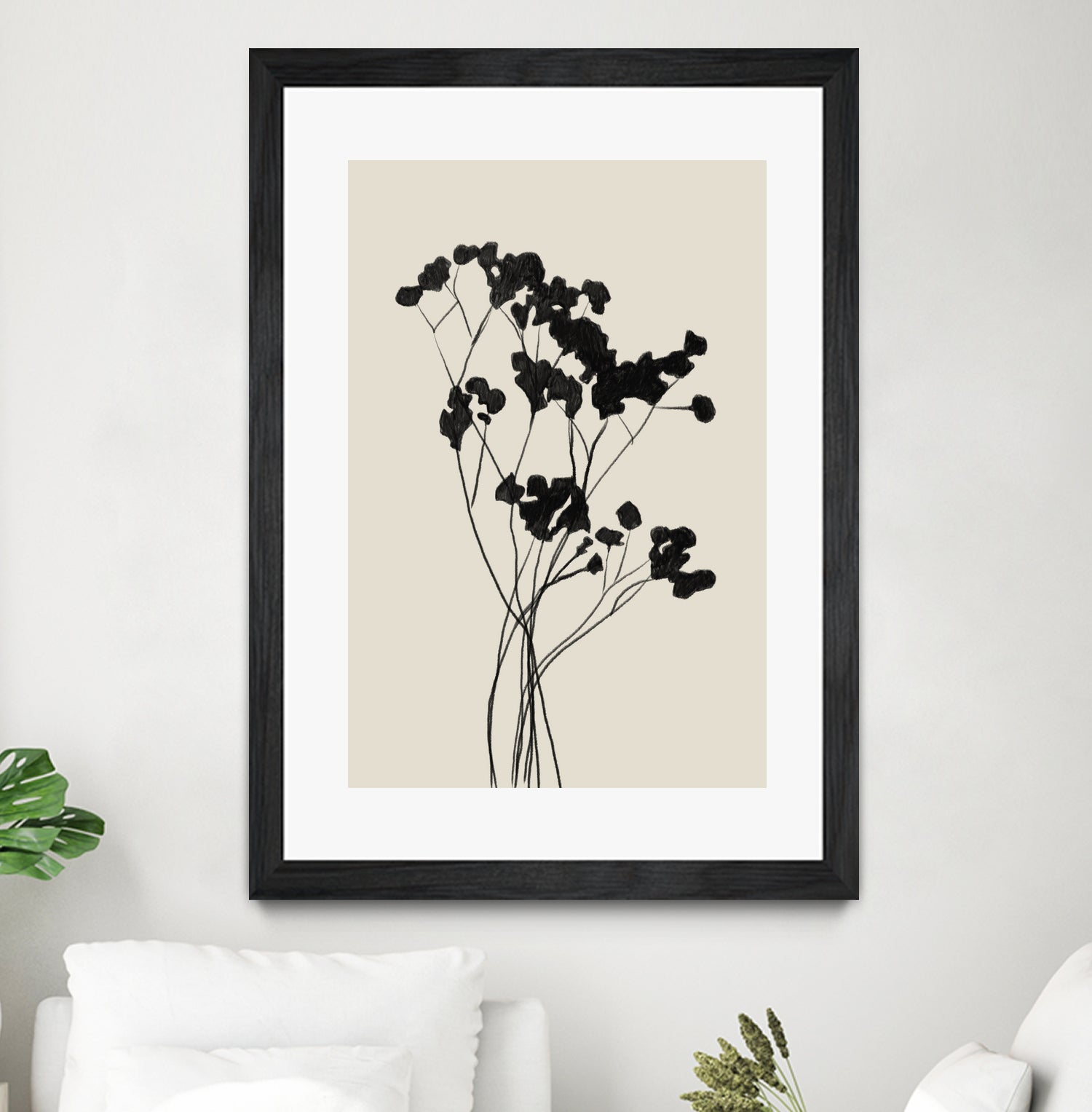 Modern Plant by THE MIUUS STUDIO on GIANT ART - black