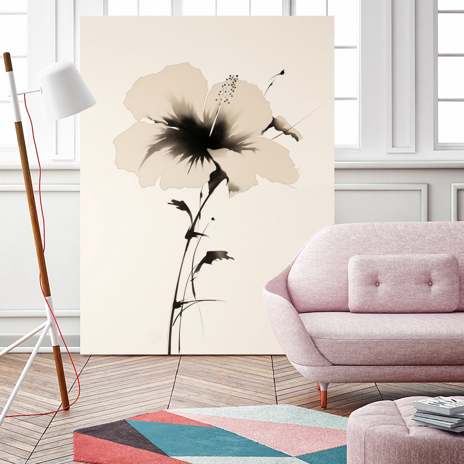 Hibiscus In Beige by Andreas Magnusson on GIANT ART - hibiscus