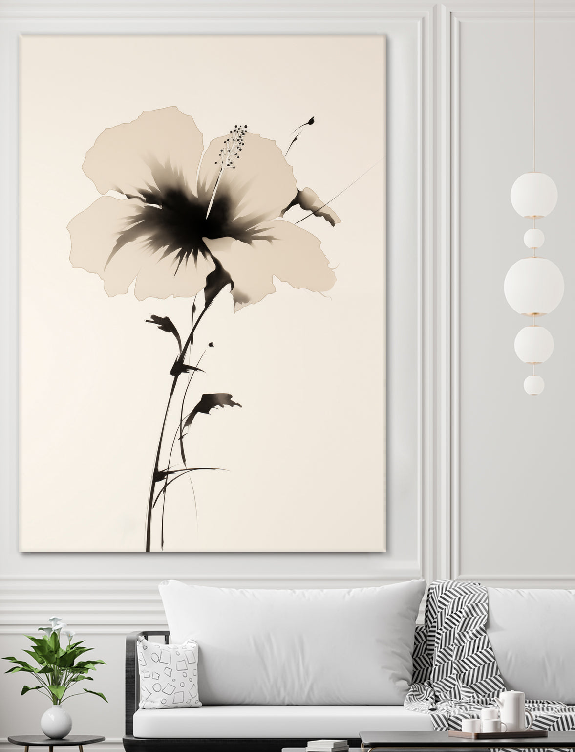 Hibiscus In Beige by Andreas Magnusson on GIANT ART - hibiscus