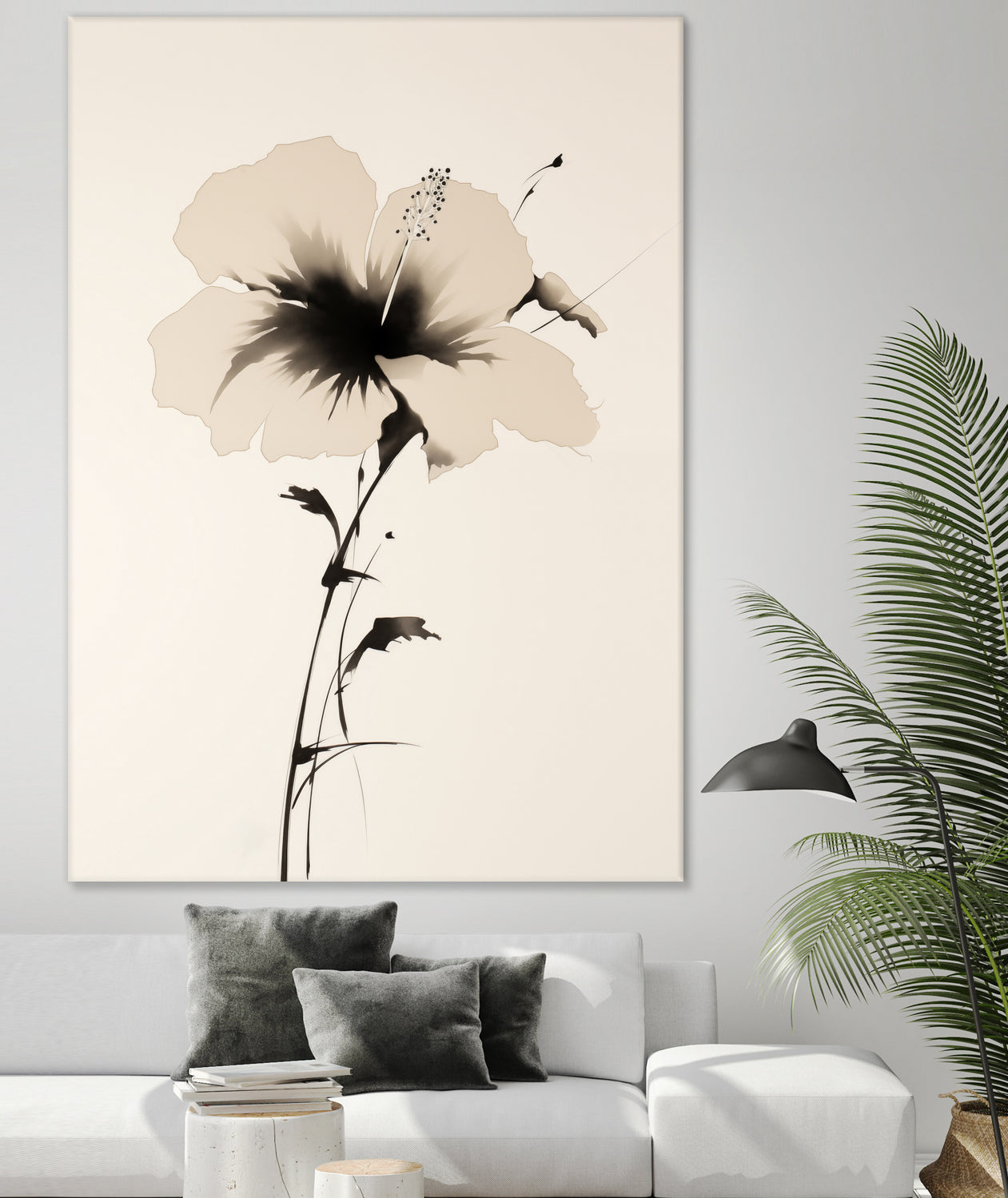Hibiscus In Beige by Andreas Magnusson on GIANT ART - hibiscus