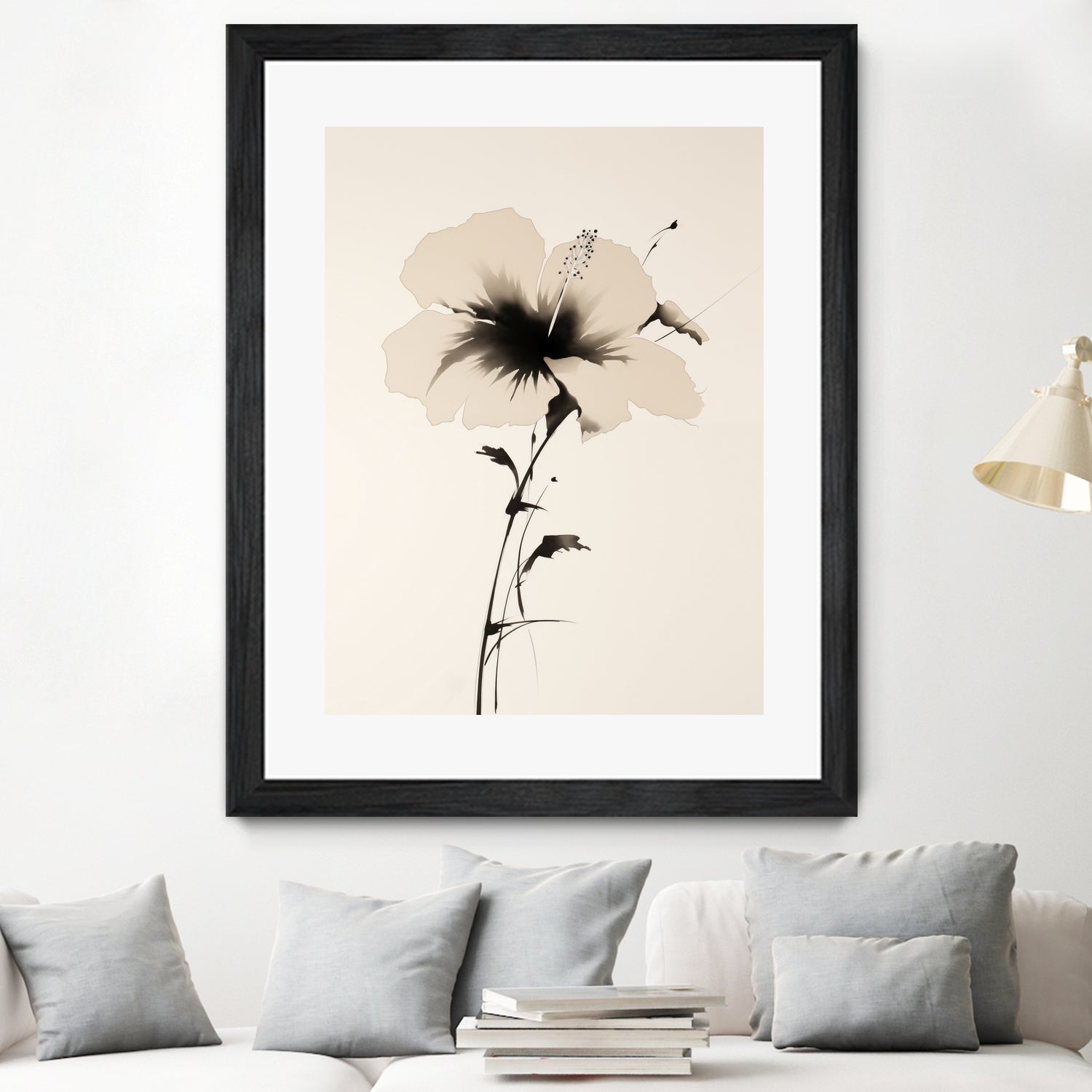 Hibiscus In Beige by Andreas Magnusson on GIANT ART - hibiscus