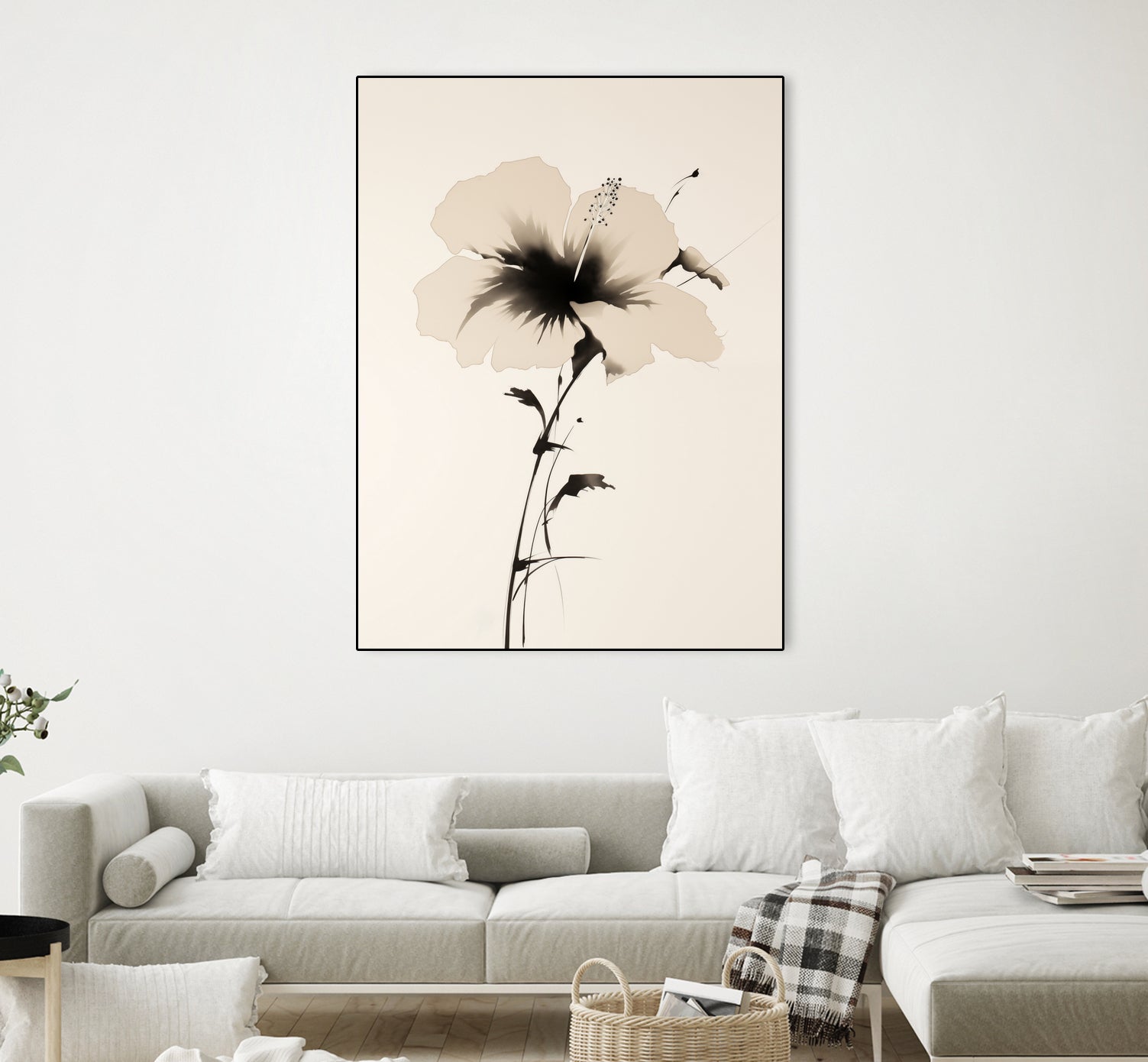 Hibiscus In Beige by Andreas Magnusson on GIANT ART - hibiscus