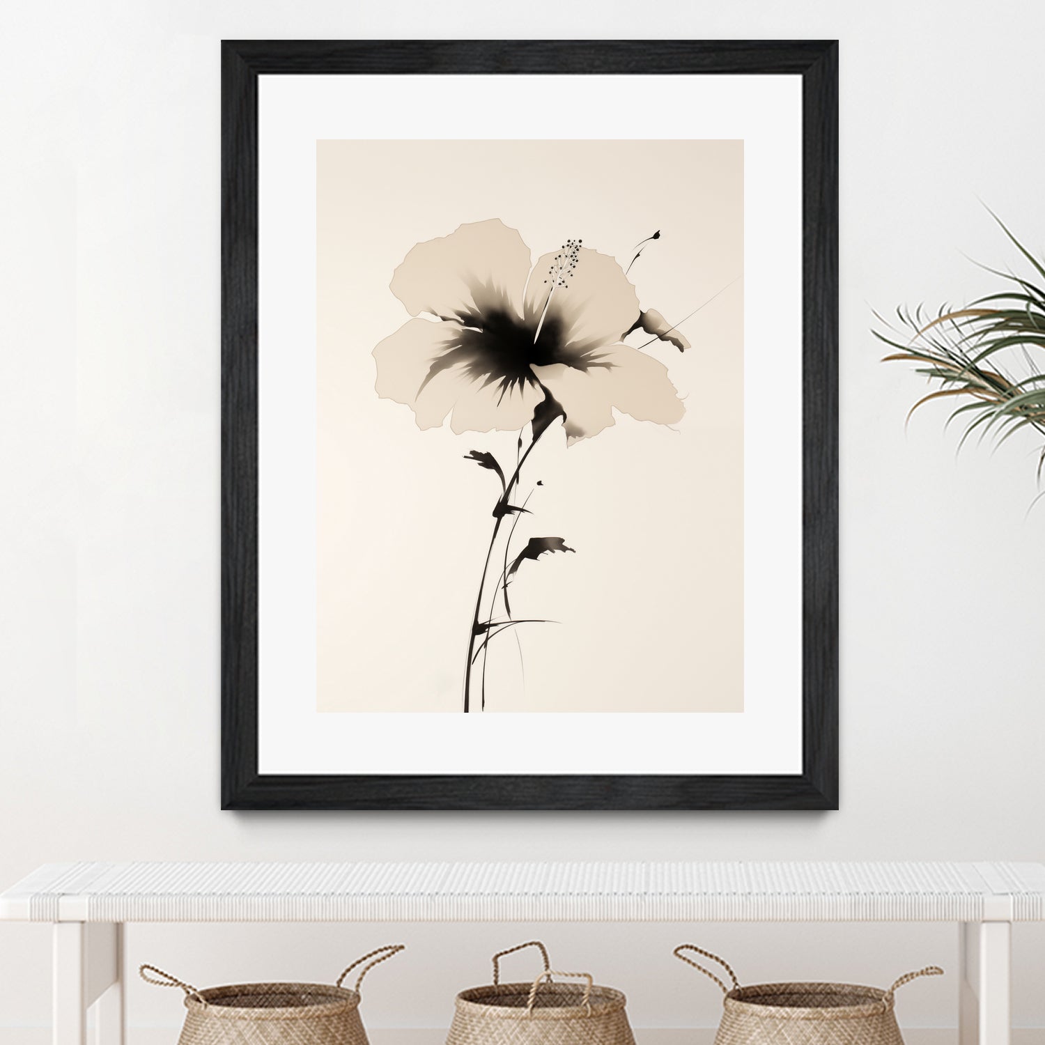 Hibiscus In Beige by Andreas Magnusson on GIANT ART - hibiscus