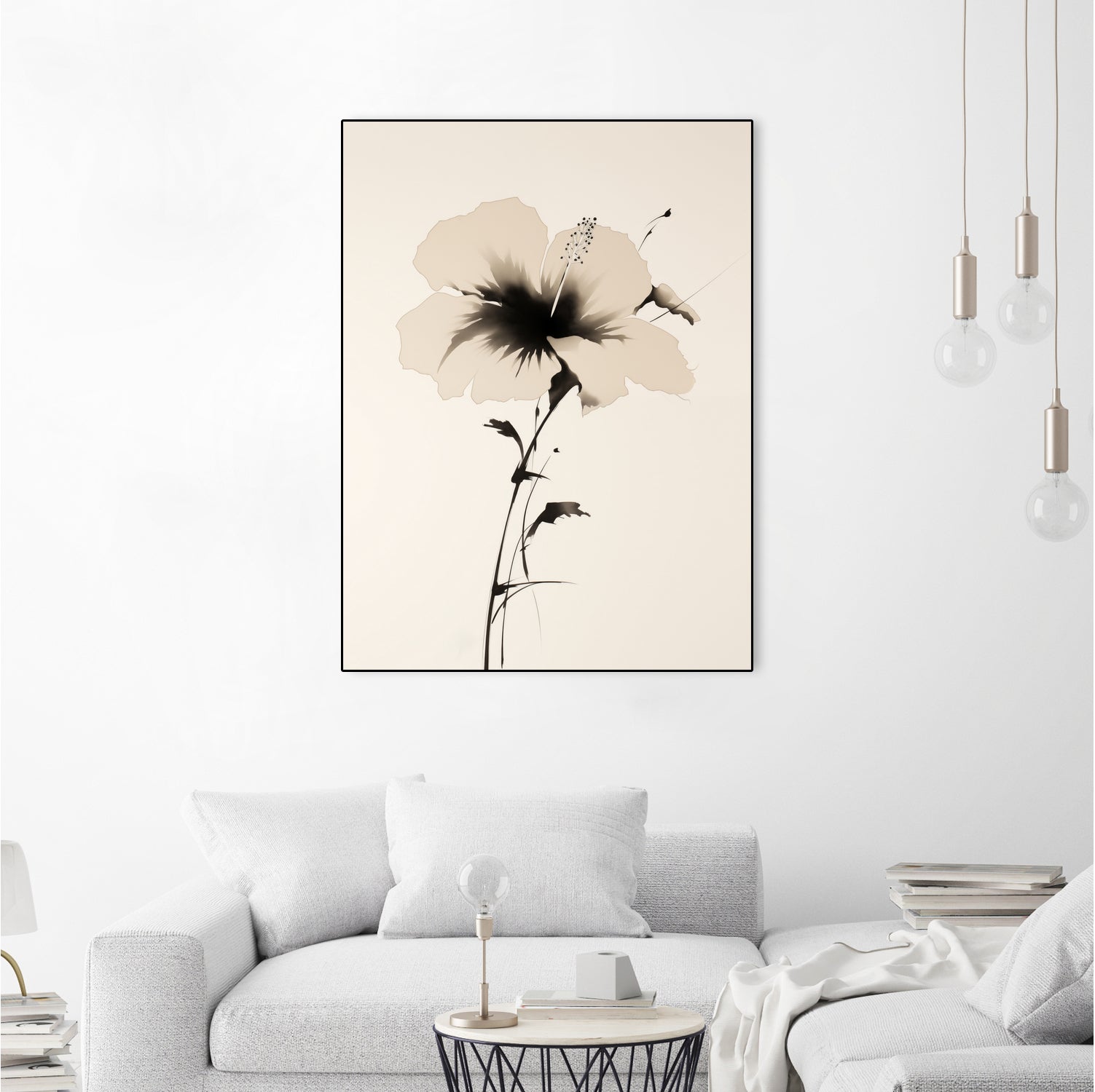 Hibiscus In Beige by Andreas Magnusson on GIANT ART - hibiscus