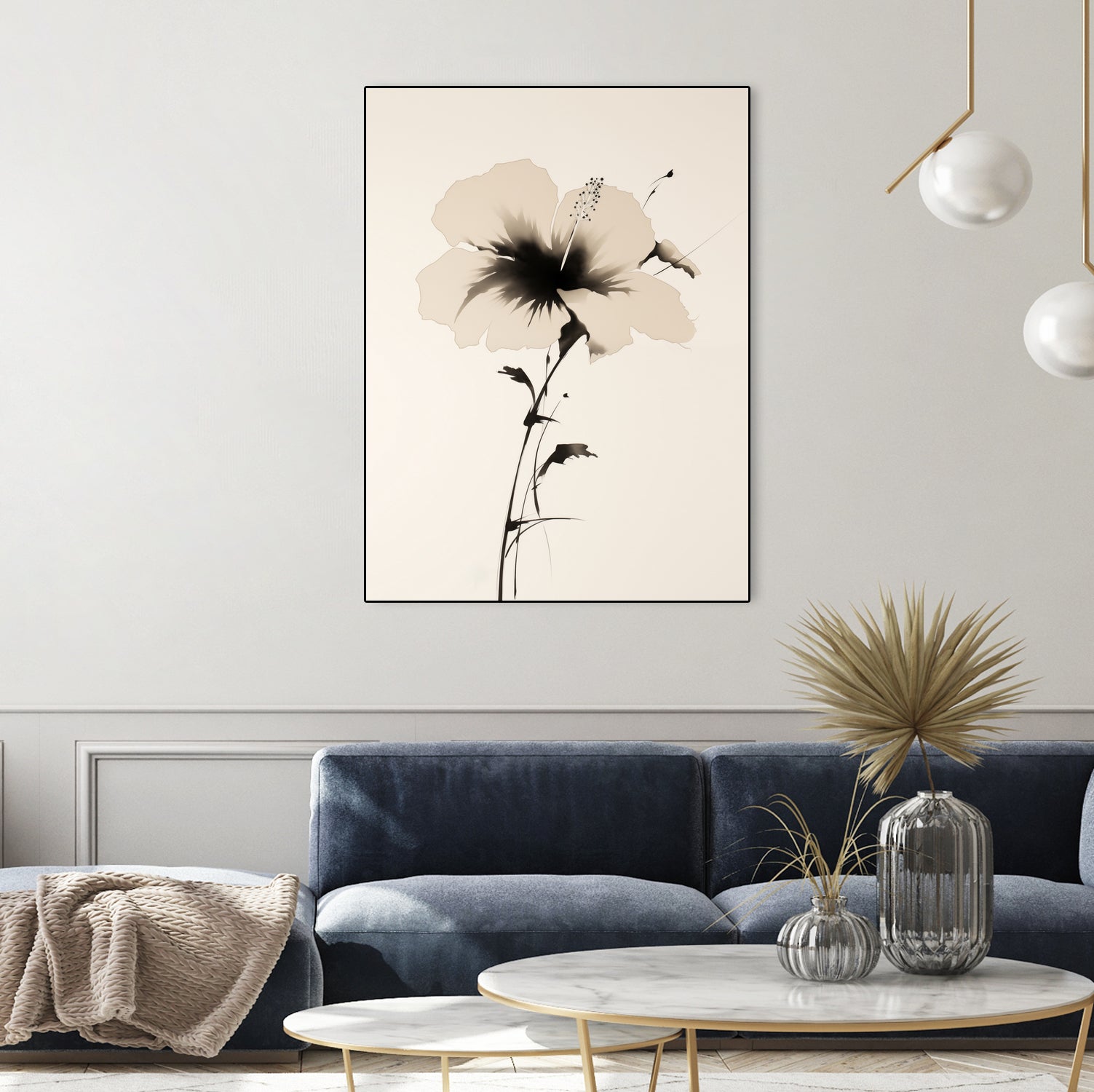 Hibiscus In Beige by Andreas Magnusson on GIANT ART - hibiscus