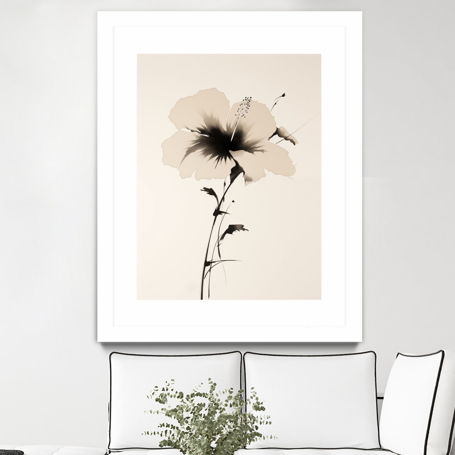 Hibiscus In Beige by Andreas Magnusson on GIANT ART - hibiscus