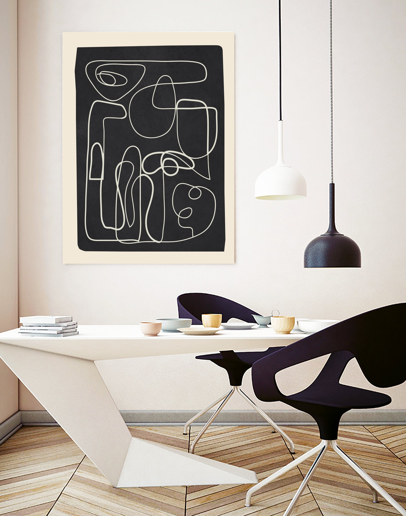 Flowing Lines Maze by City Art on GIANT ART - abstract abstract art print