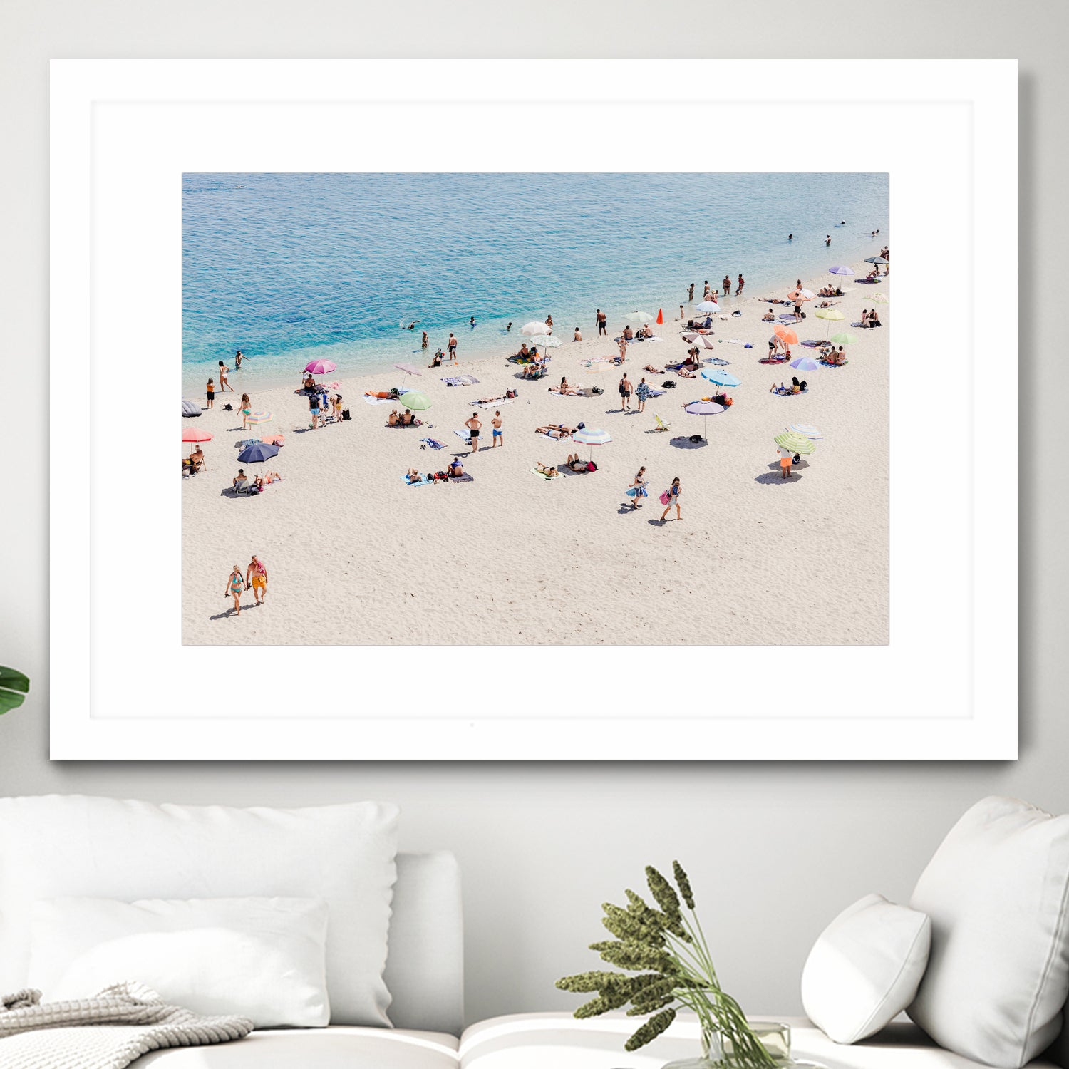 Tropea beach in the Summer by Photolovers on GIANT ART - umbrella photography umbrella
