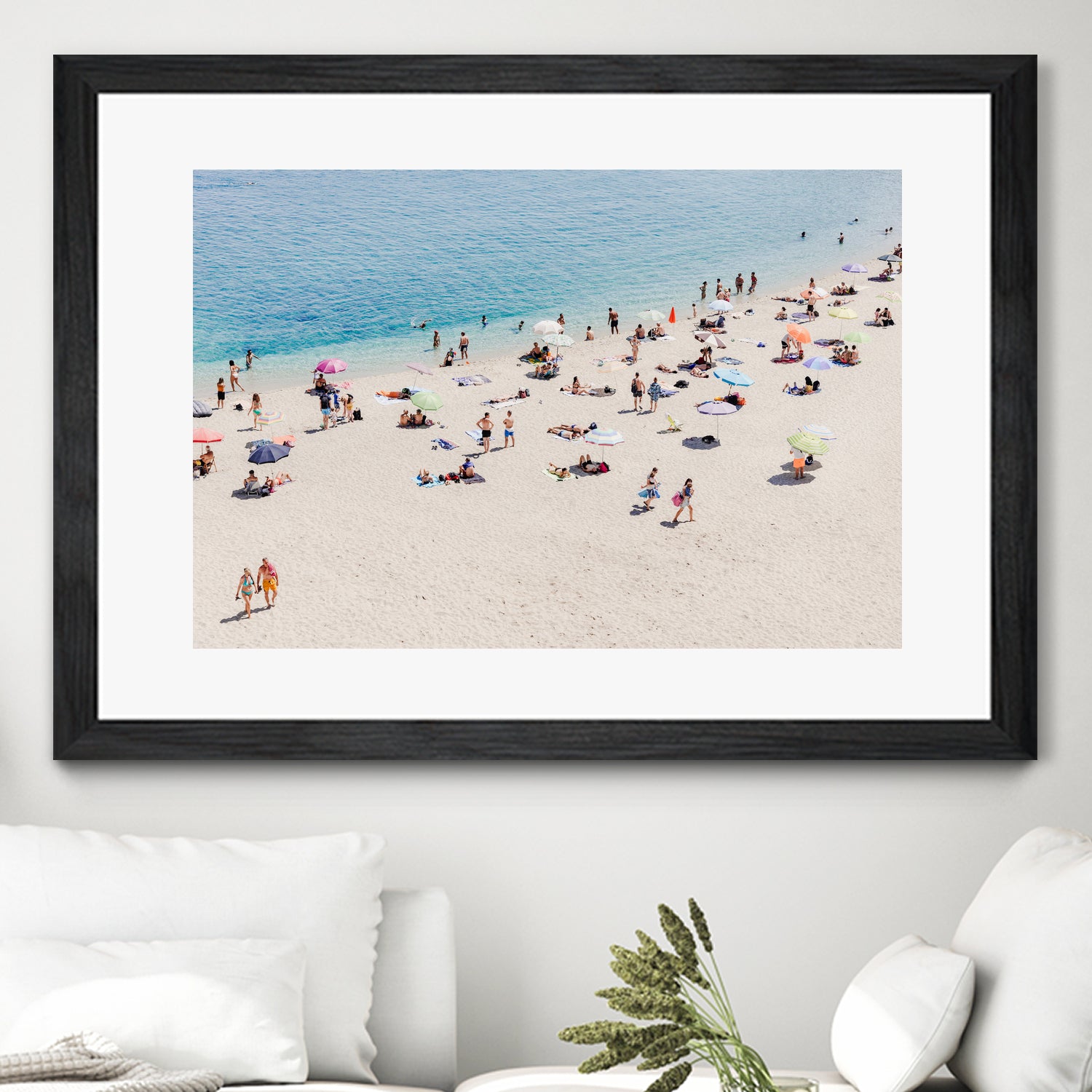 Tropea beach in the Summer by Photolovers on GIANT ART - umbrella photography umbrella