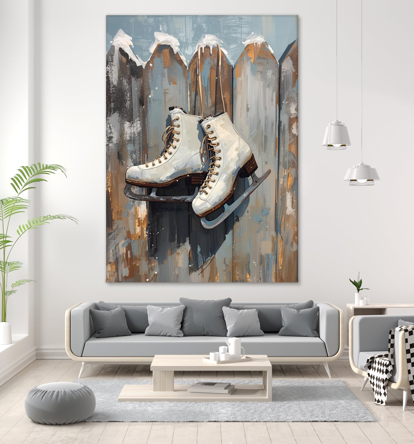 Schlittschuhe am Zaun by Ohkimiko on GIANT ART - schlittschuhe