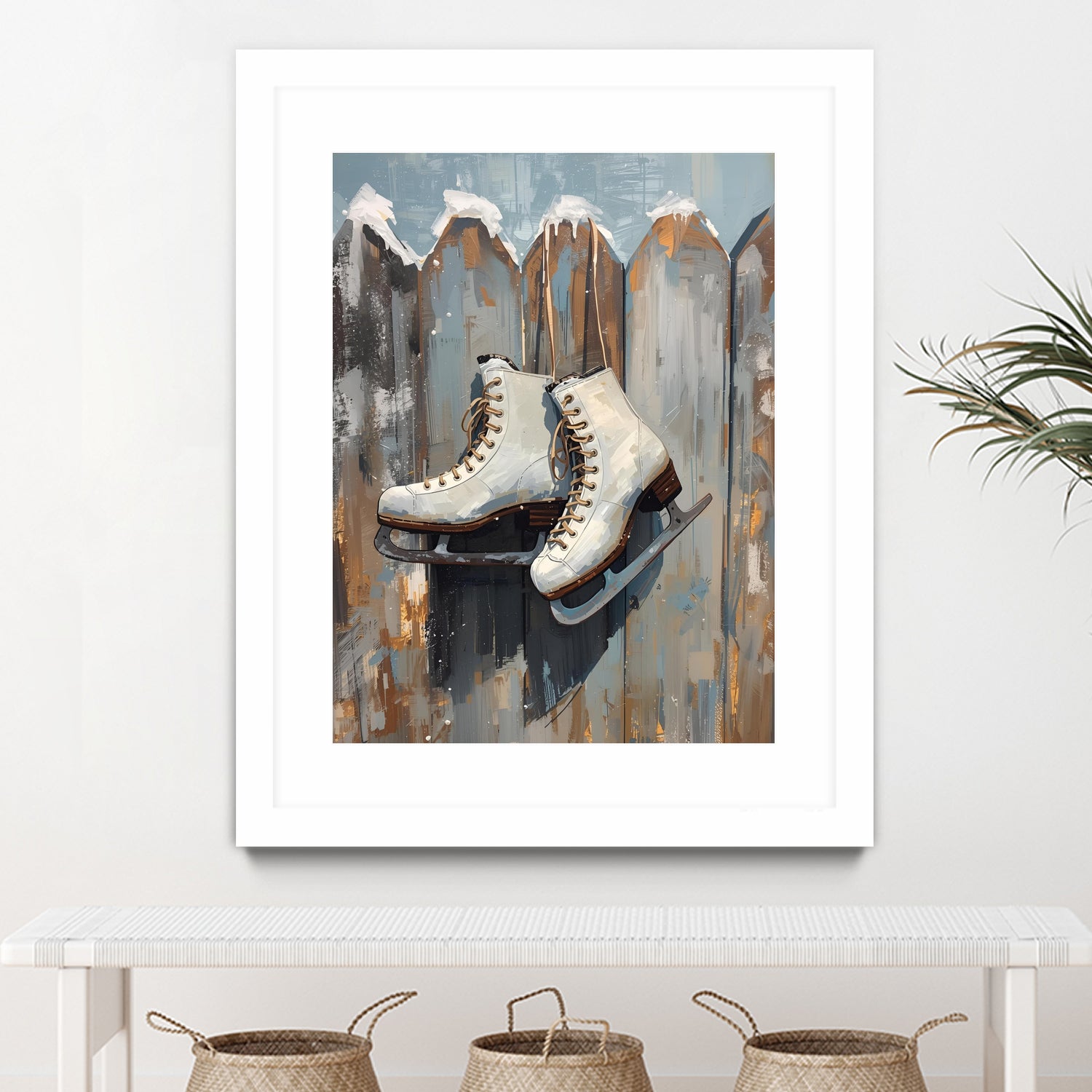 Schlittschuhe am Zaun by Ohkimiko on GIANT ART - schlittschuhe