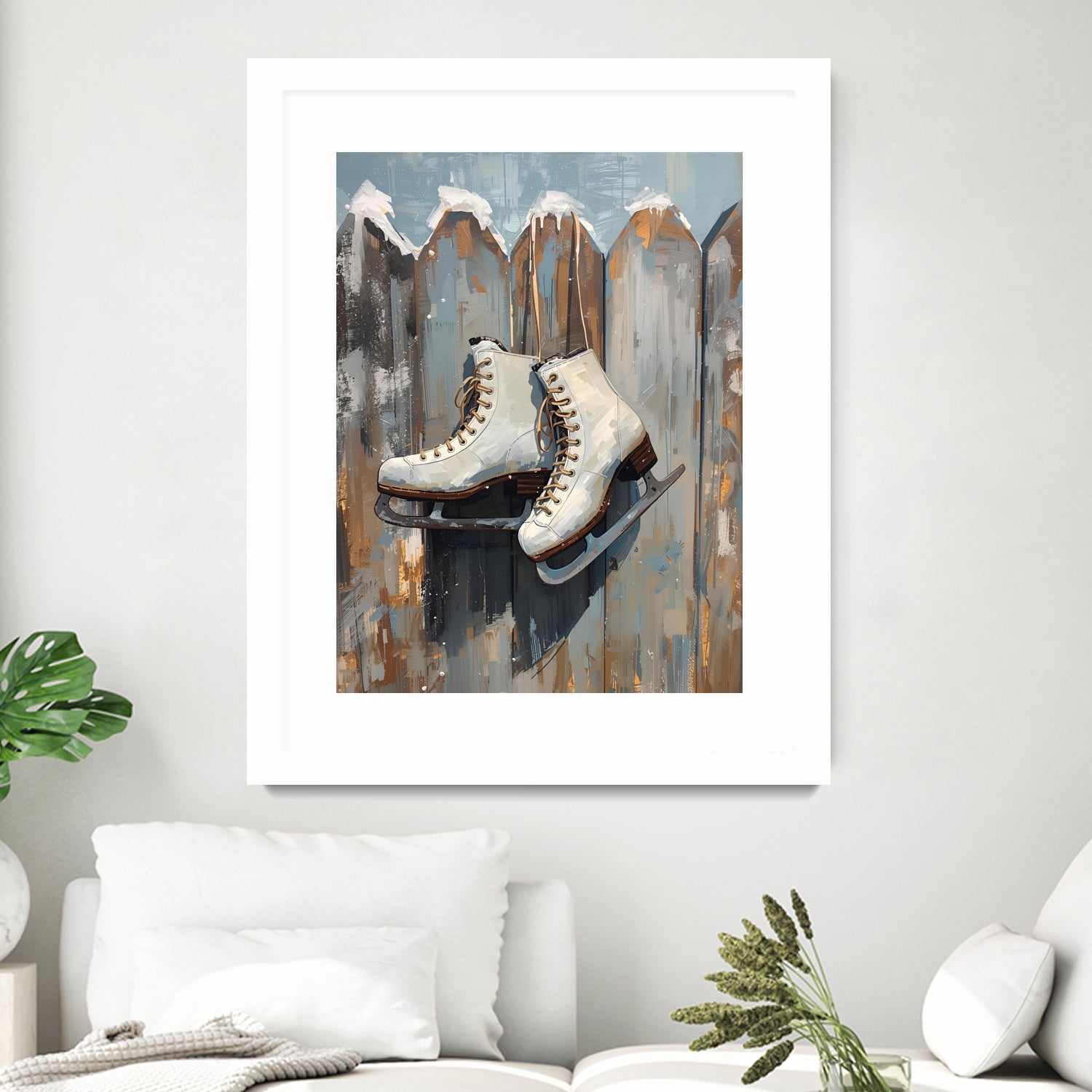 Schlittschuhe am Zaun by Ohkimiko on GIANT ART - schlittschuhe