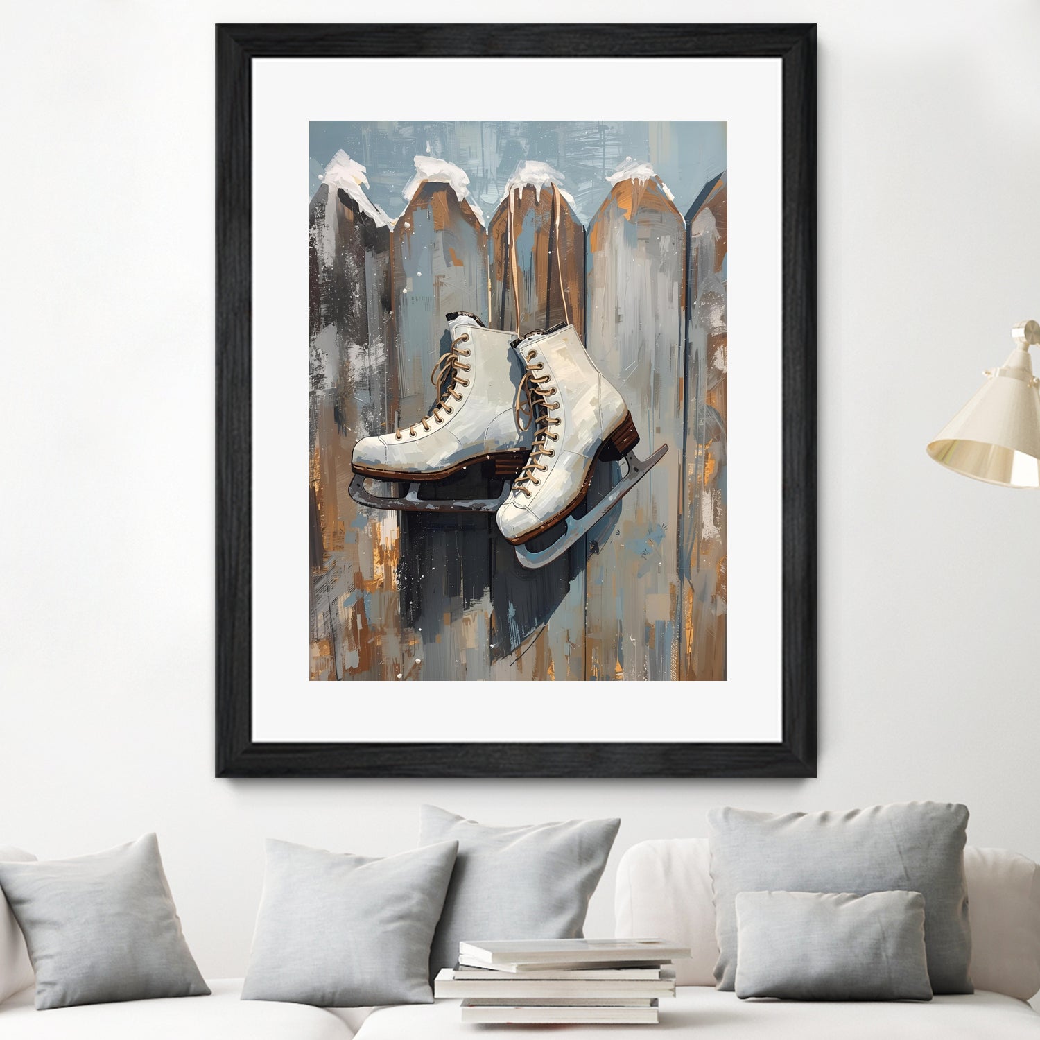 Schlittschuhe am Zaun by Ohkimiko on GIANT ART - schlittschuhe