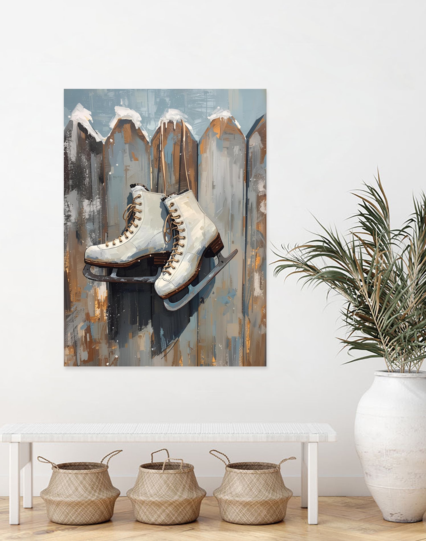 Schlittschuhe am Zaun by Ohkimiko on GIANT ART - schlittschuhe