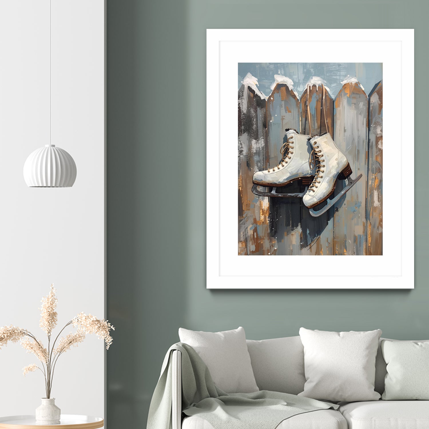 Schlittschuhe am Zaun by Ohkimiko on GIANT ART - schlittschuhe