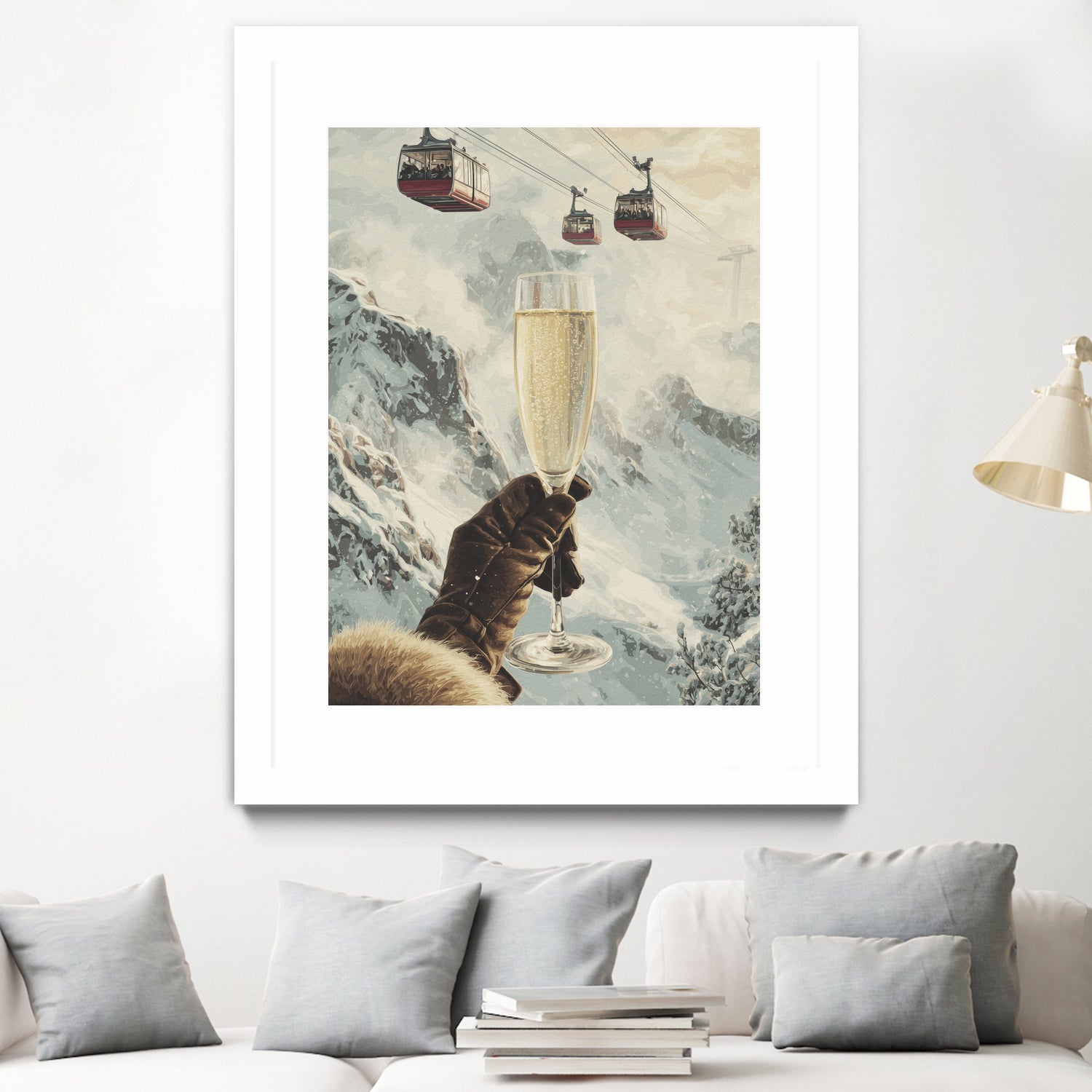 Bubbly Skiing by Andreas Magnusson on GIANT ART - figurative champagne