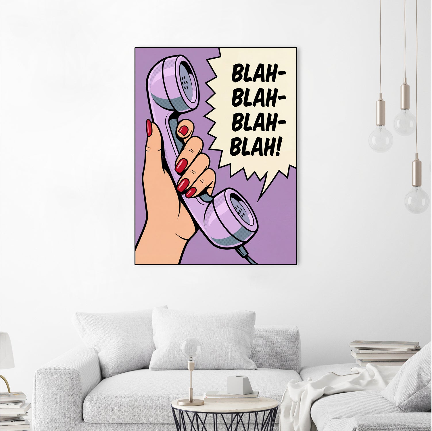 Blah Blah Blah by Andreas Magnusson on GIANT ART - illustration telephone