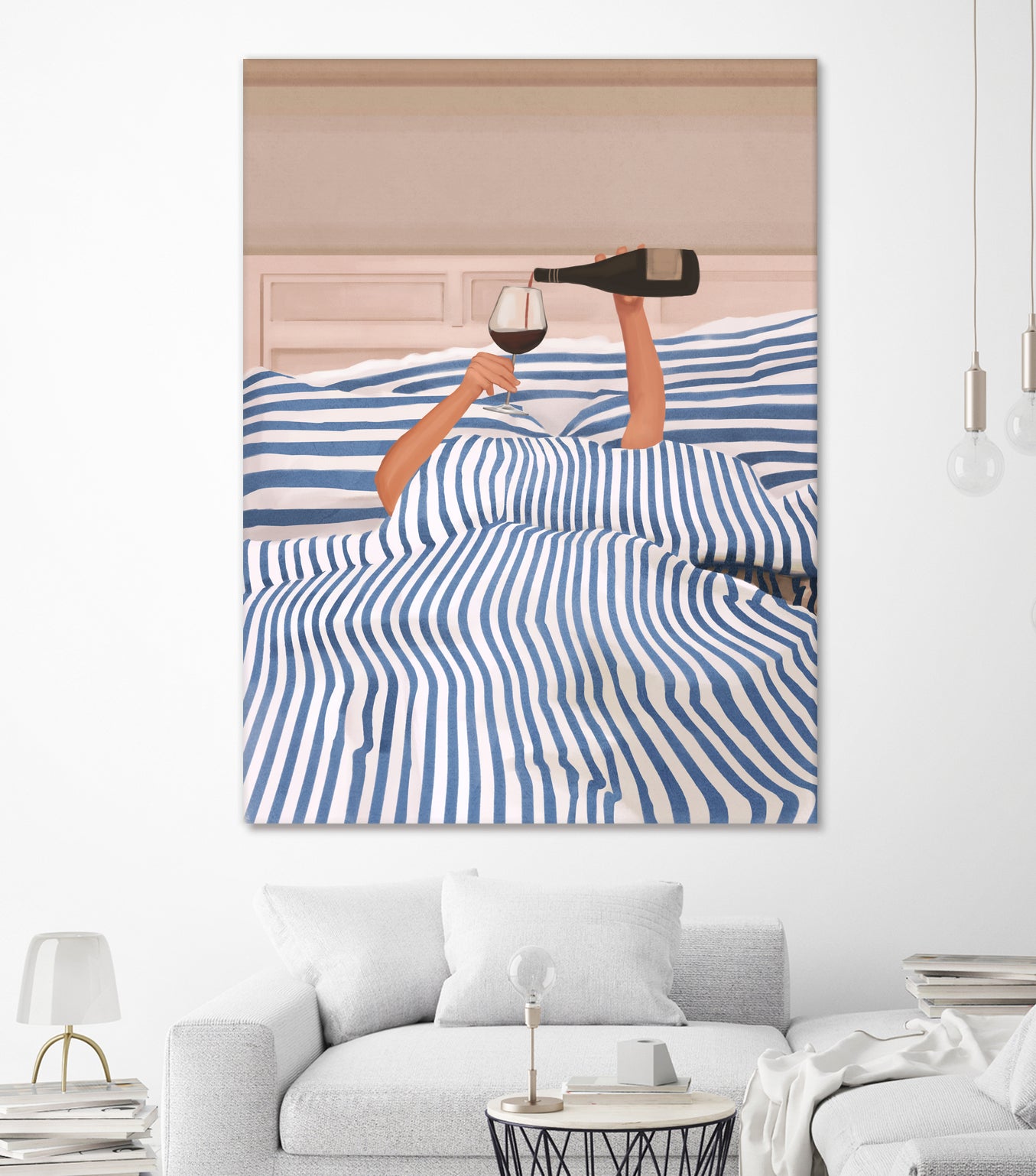 Morning Wine 3 by Flow Line on GIANT ART - illustration woman