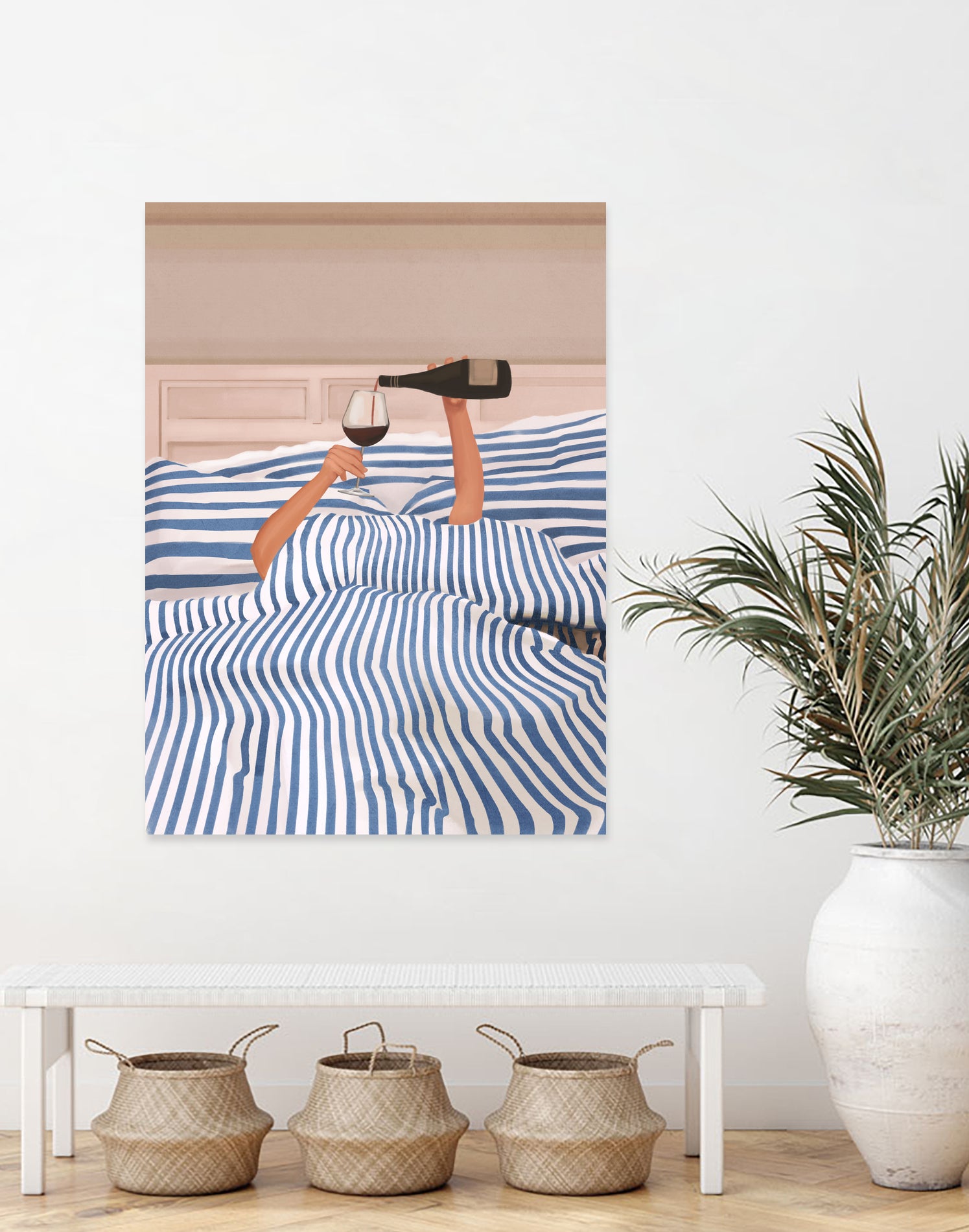 Morning Wine 3 by Flow Line on GIANT ART - illustration woman