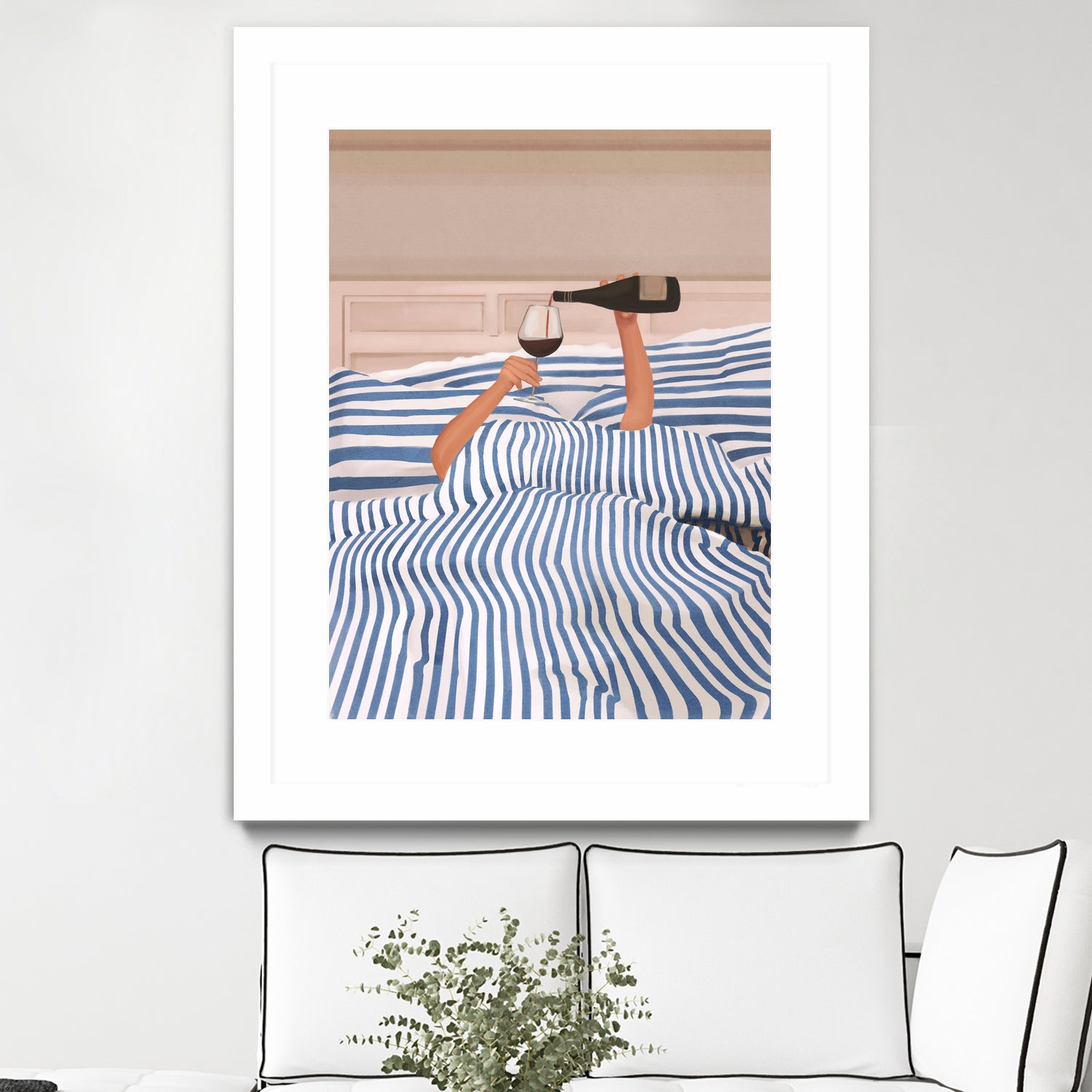 Morning Wine 3 by Flow Line on GIANT ART - illustration woman