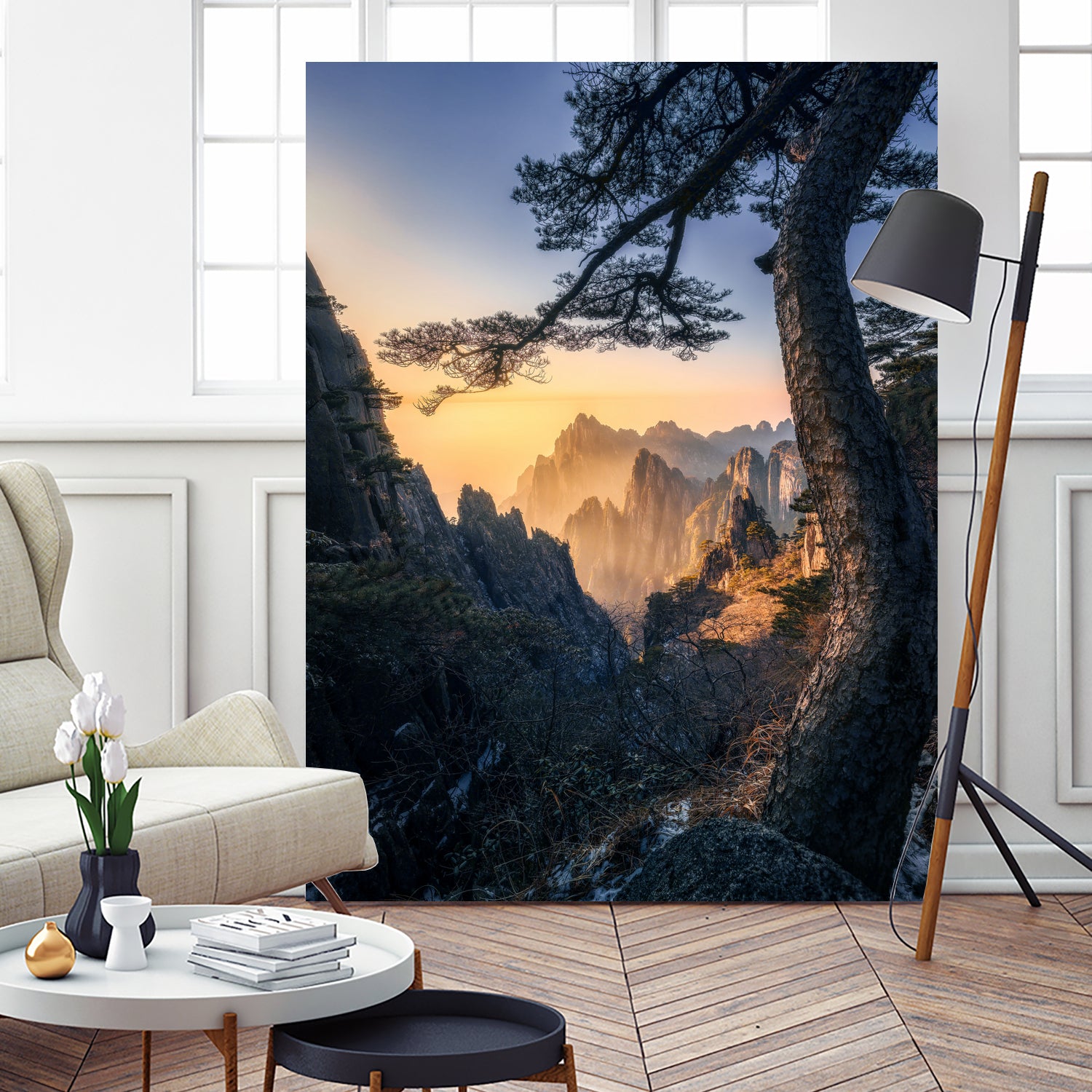 Forests towering over endless mountains by Yuan Cui on GIANT ART - photography