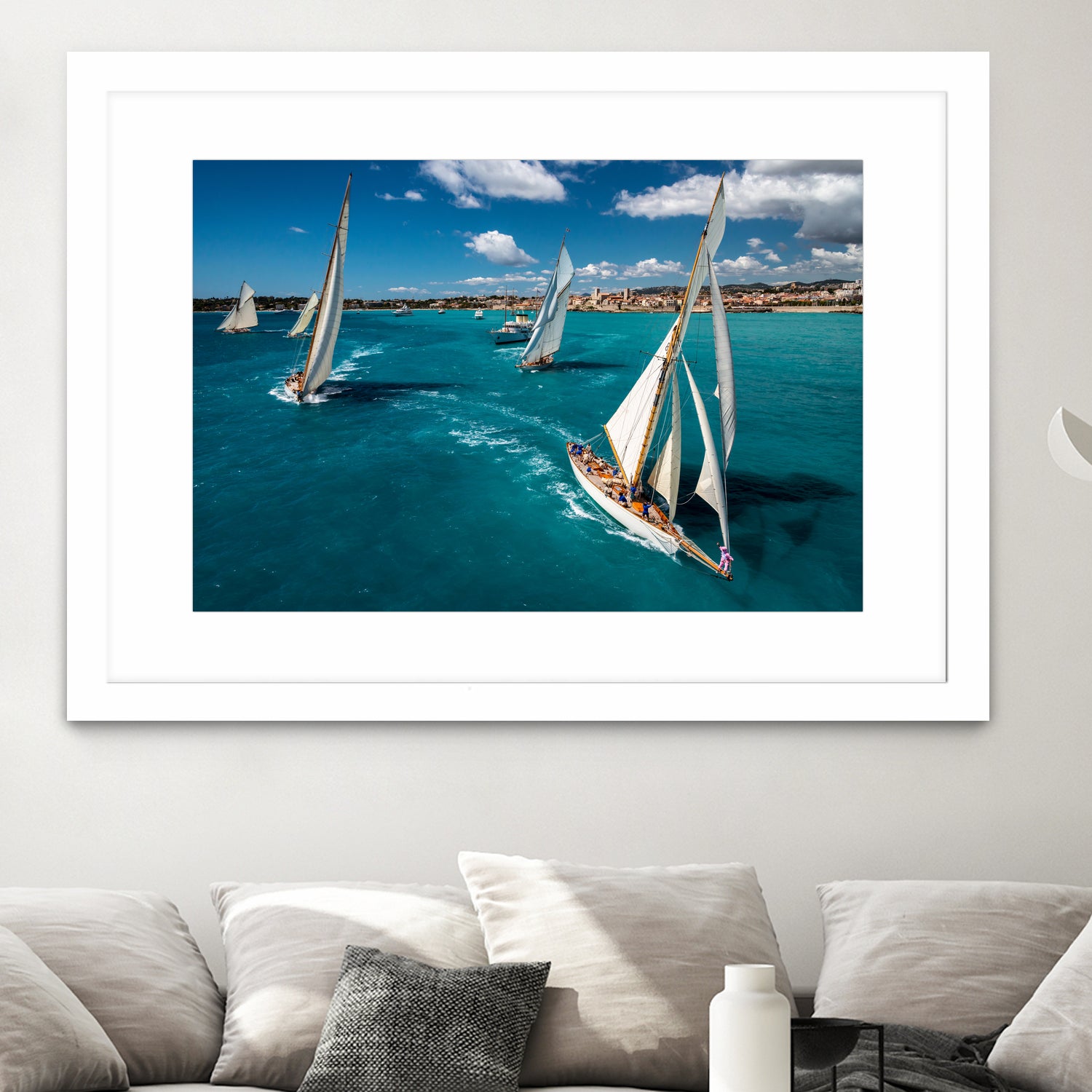 Race start by Marc Pelissier on GIANT ART - sailboats photography sailboats