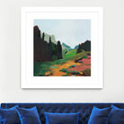 Green Alpine Meadow by Julie Denise on GIANT ART -  abstract