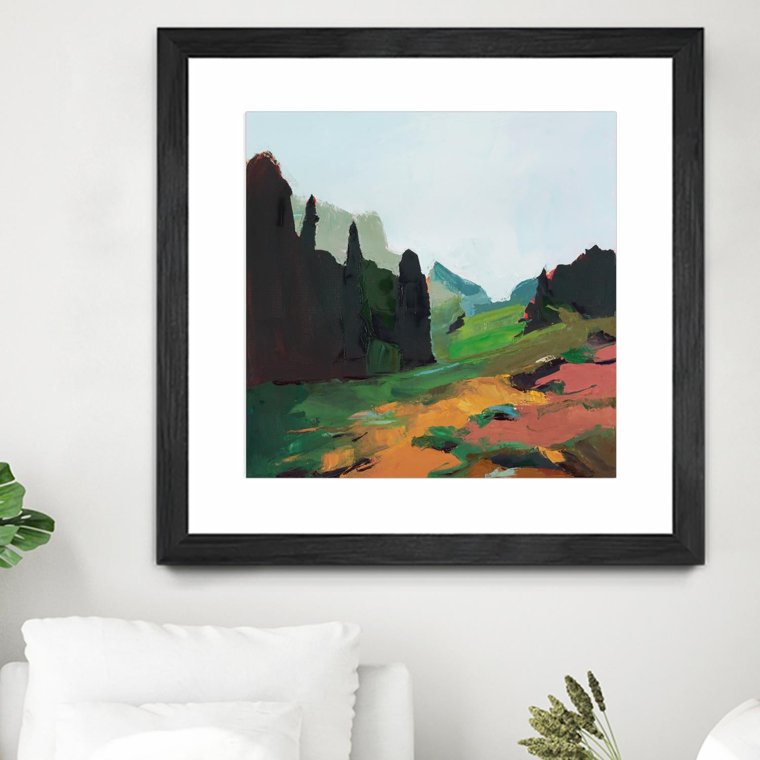 Green Alpine Meadow by Julie Denise on GIANT ART -  abstract