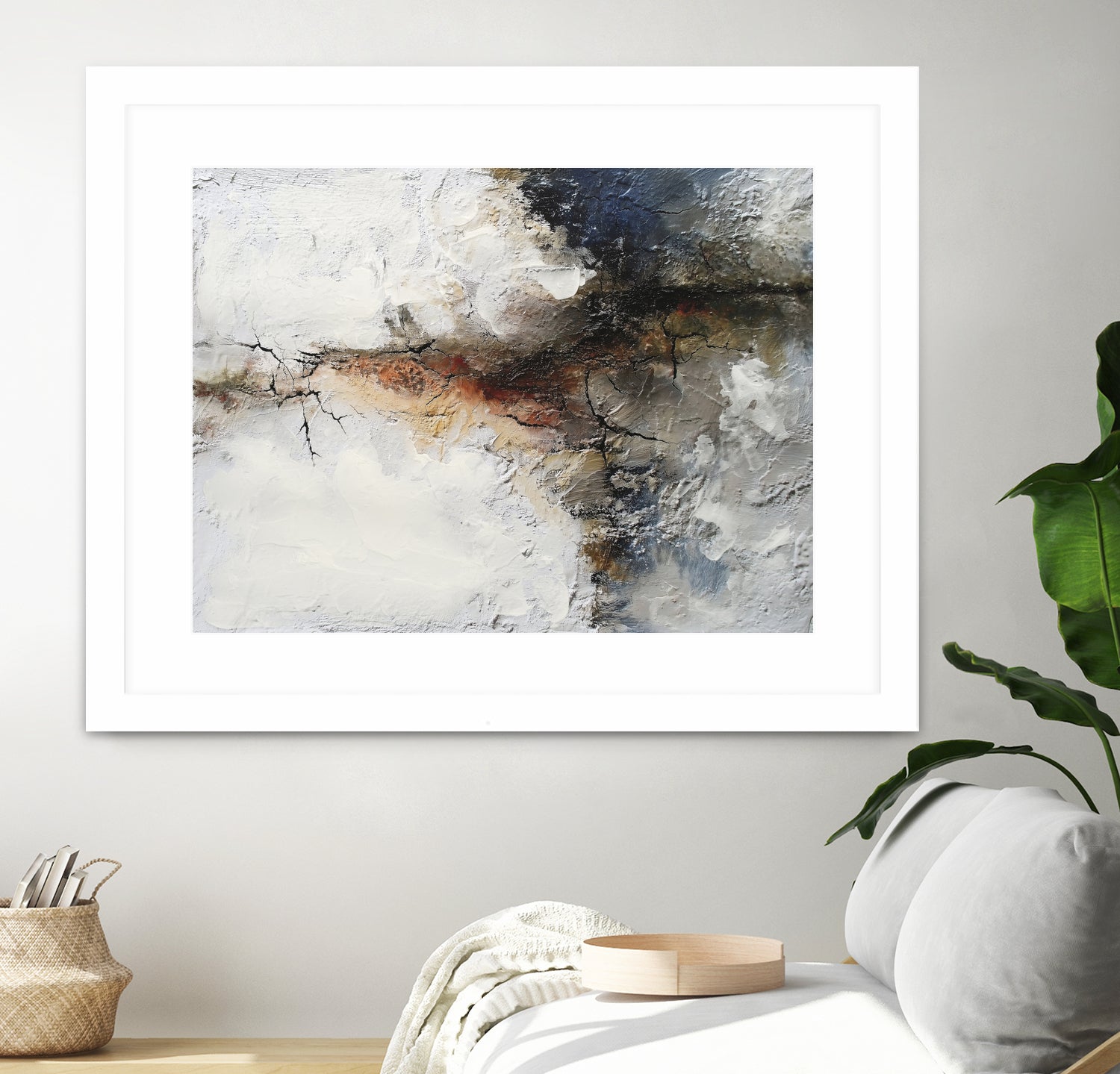 Unlined I by Melissa Wang on GIANT ART - abstract geometrics cloud dancer