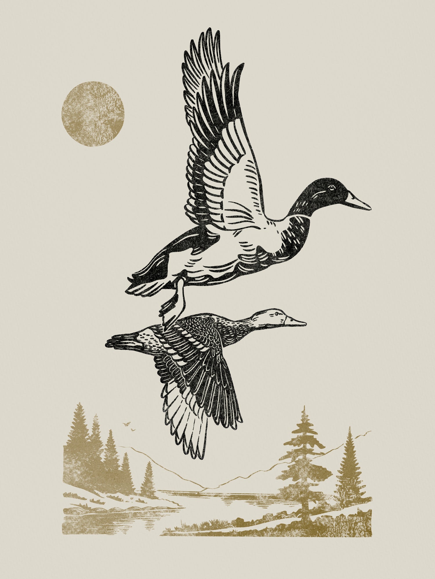 Lake Meditation l by Victoria Barnes on GIANT ART - animals nature birds