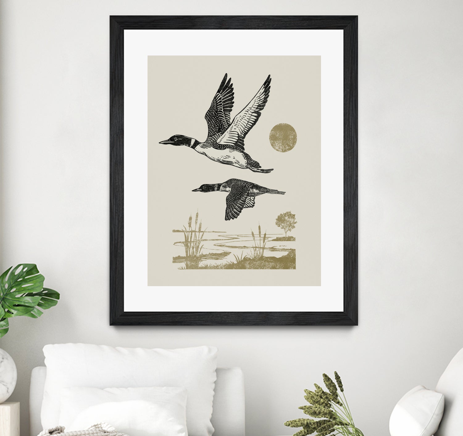 Lake Meditation ll by Victoria Barnes on GIANT ART - animals nature birds